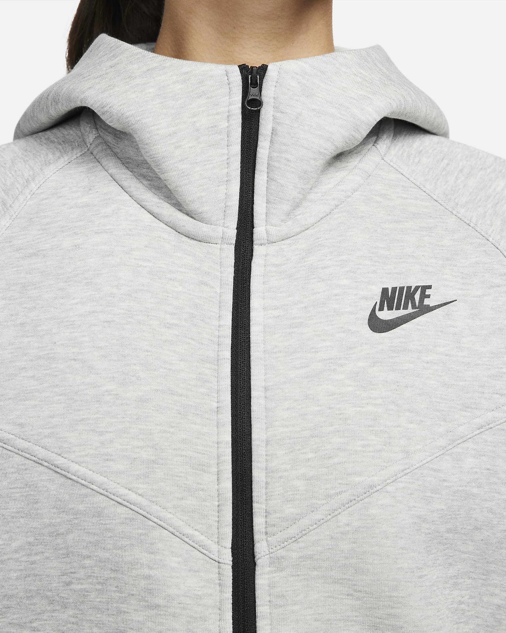 Nike Sportswear Tech Fleece Windrunner Women's Full-Zip Hoodie - Dark Grey Heather/Black