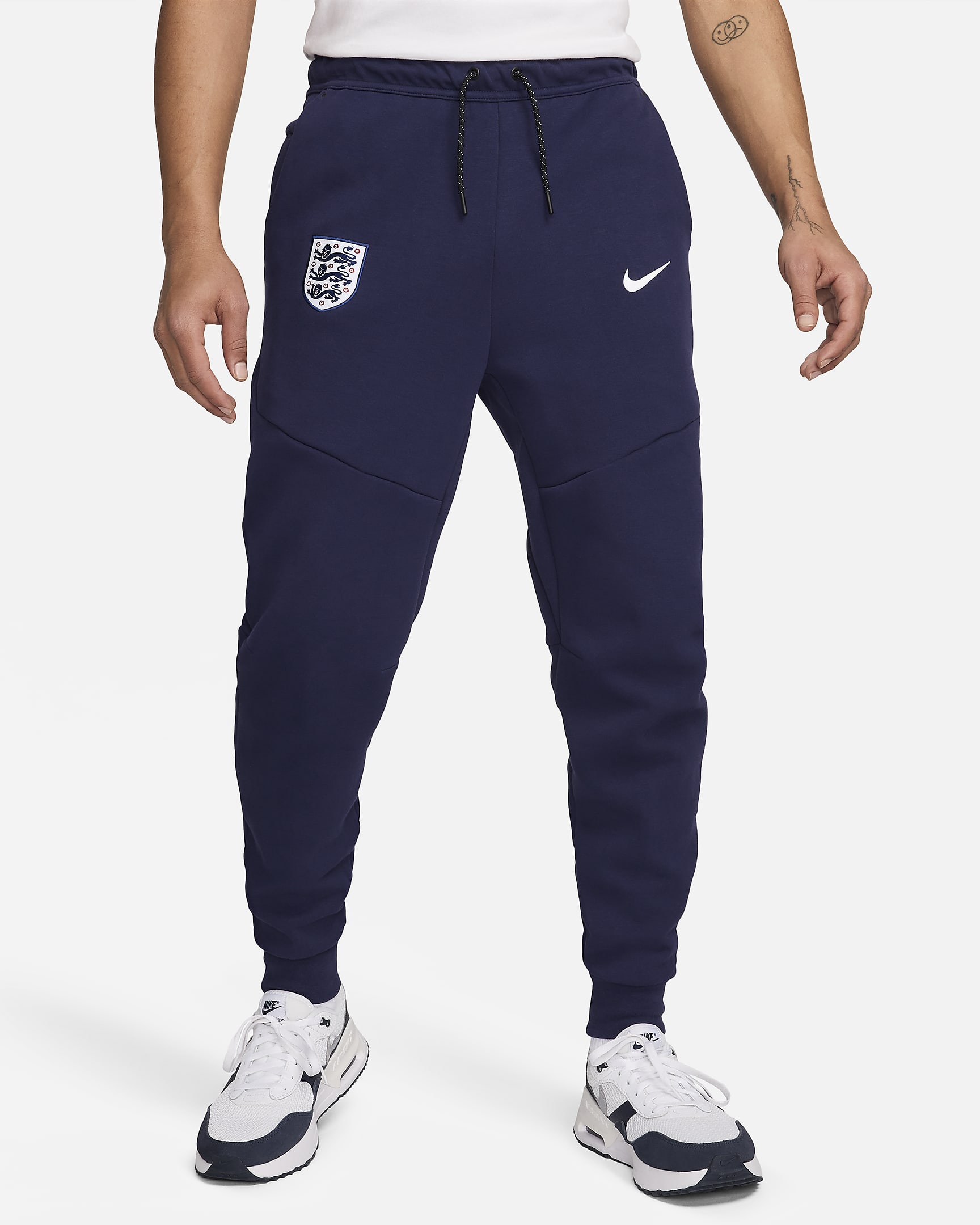 Pantalon de jogging Nike Football Angleterre Tech Fleece pour homme - Purple Ink/Blanc