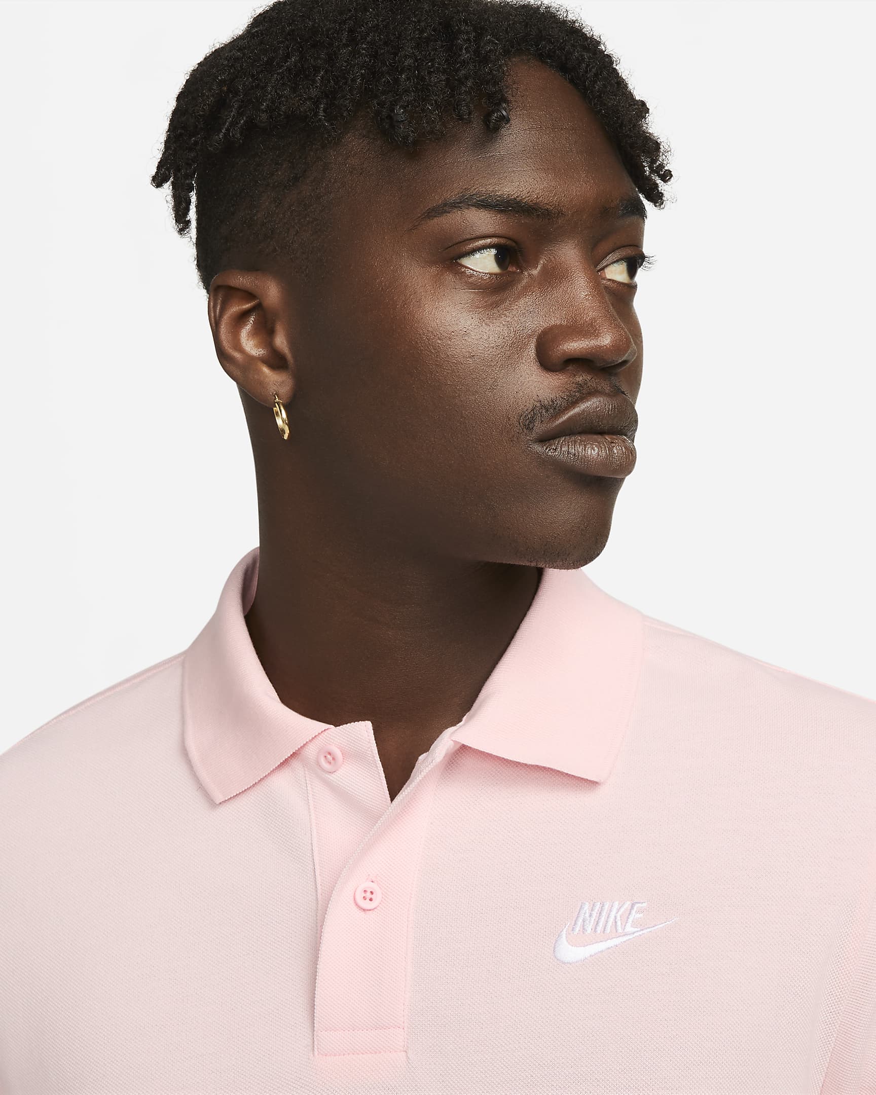 Nike Sportswear Men's Polo - Pink Bloom/White