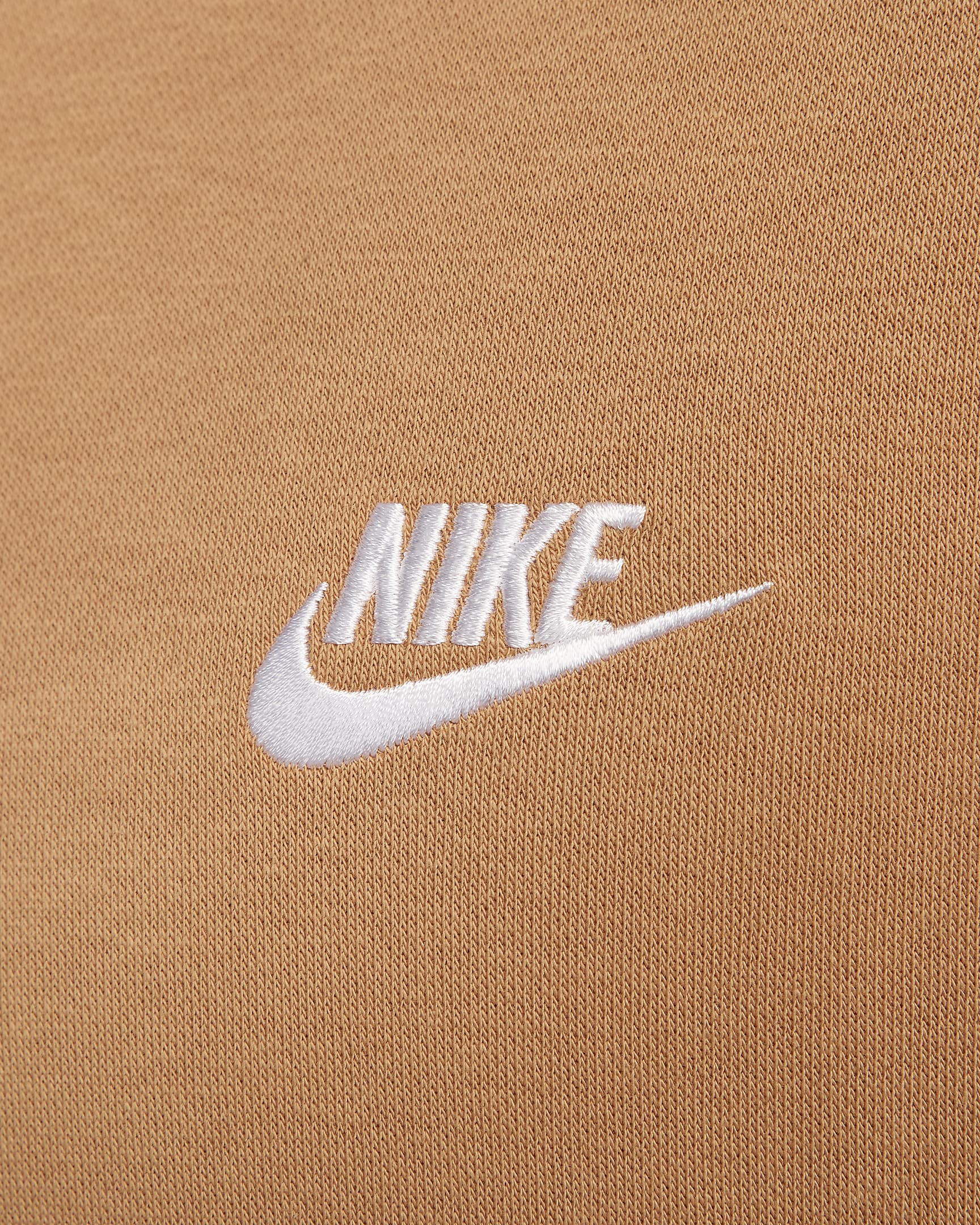 Felpa pullover con cappuccio Nike Sportswear Club Fleece - Flax/Flax/Bianco