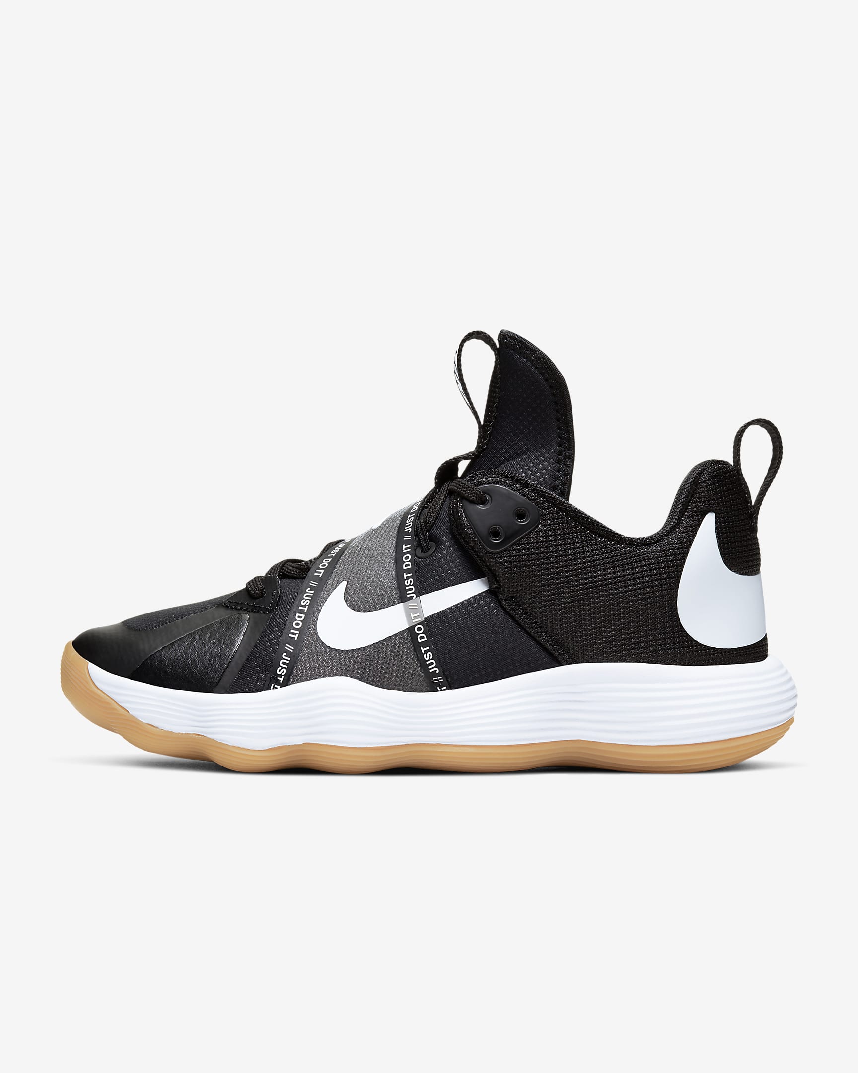 Tenis para cancha cubierta Nike React HyperSet - Negro/Marrón claro goma/Blanco