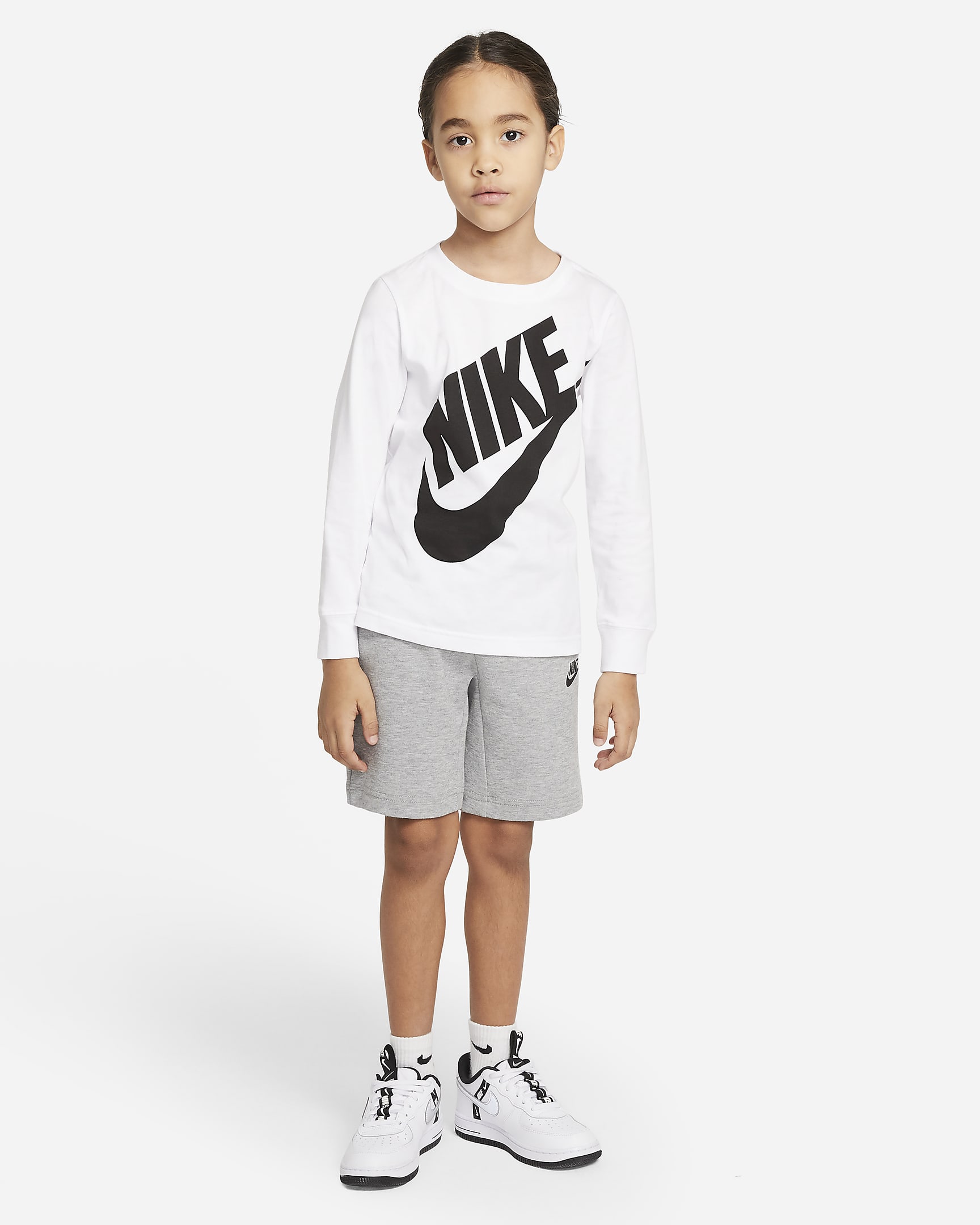 Nike Sportswear Tech Fleece Little Kids' Shorts - Dark Grey Heather