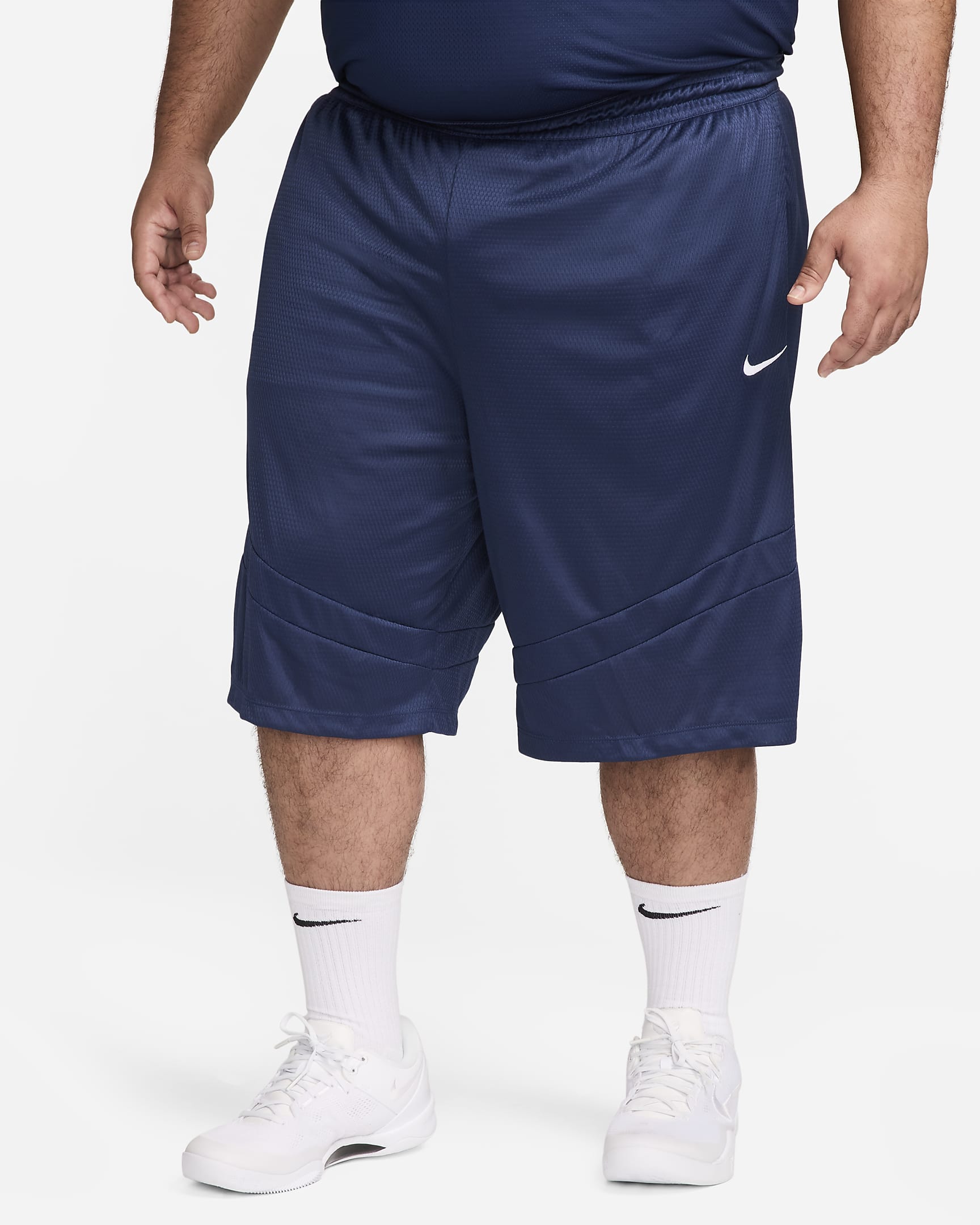 Nike Icon Dri-FIT Basketballshorts für Herren (ca. 30 cm) - Midnight Navy/Midnight Navy/Weiß