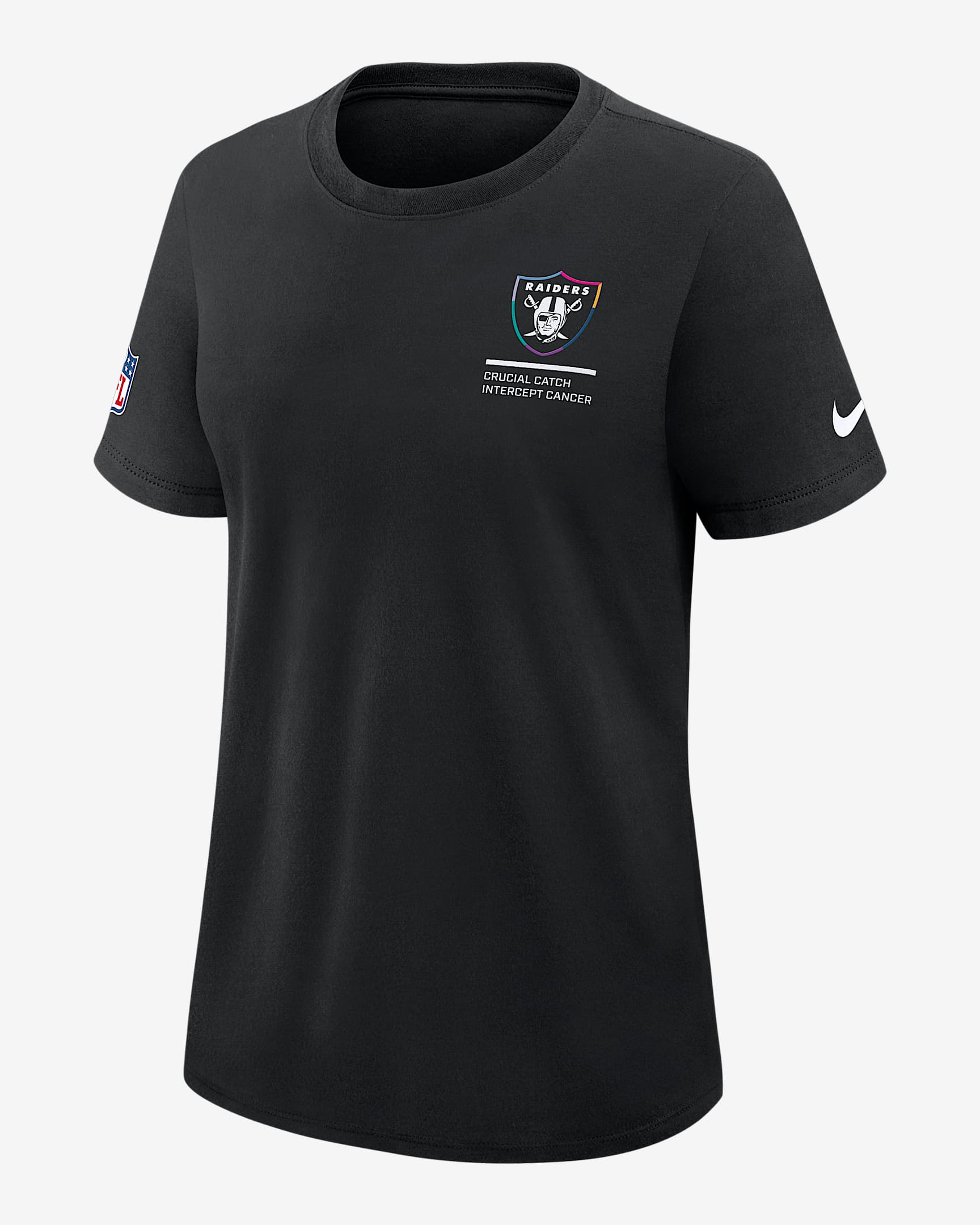 Las Vegas Raiders Crucial Catch Women's Nike Dri-FIT NFL T-Shirt - Black