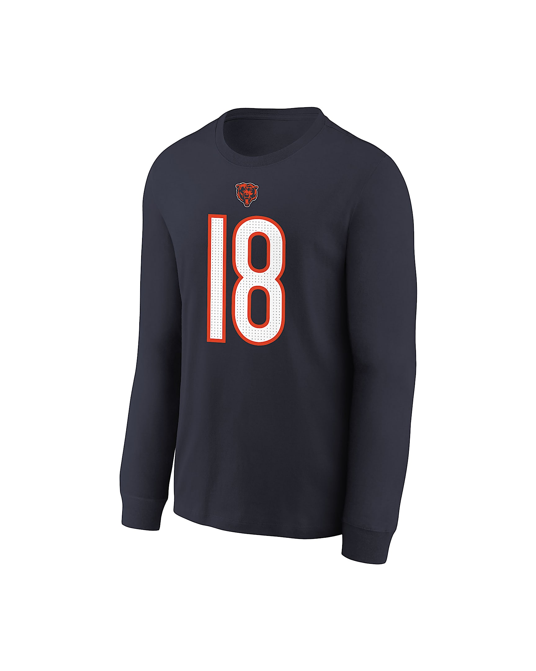 Chicago Bears Caleb Williams Big Kids' Long-Sleeve NFL T-Shirt - Navy
