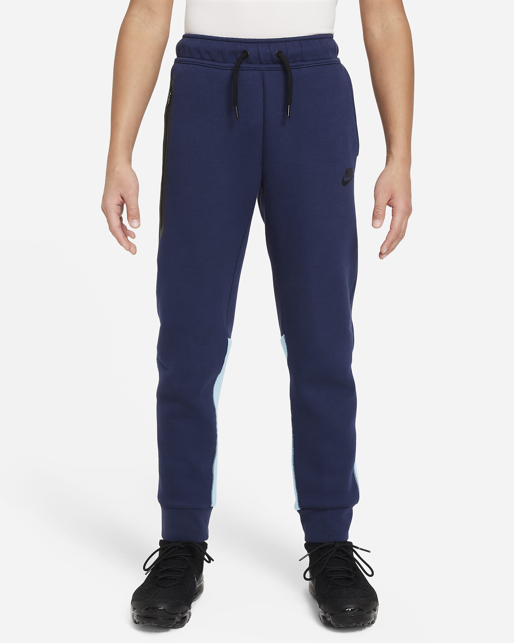 Pantalon Nike Sportswear Tech Fleece pour Garçon plus âgé - Midnight Navy/Aquarius Blue/Noir/Noir