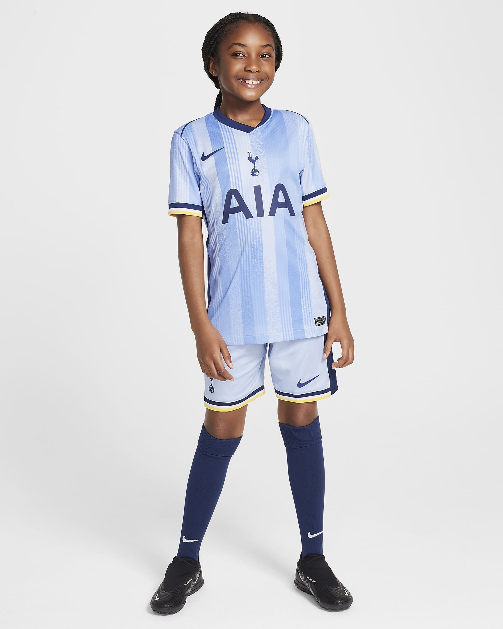 Tottenham Hotspur 2024/25 Stadium Away Nike Dri-FIT Replica-fodboldtrøje til større børn - Cobalt Bliss/Binary Blue