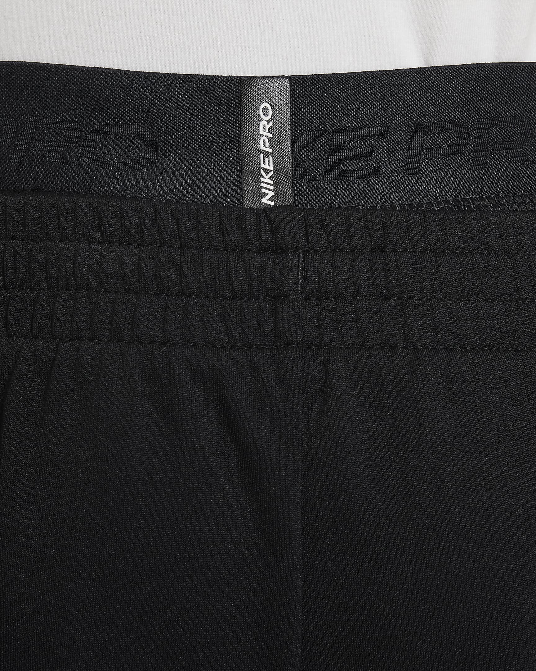 Legginsy o długości 3/4 dla dużych dzieci (chłopców) Nike Pro Dri-FIT - Czerń/Czerń/Biel