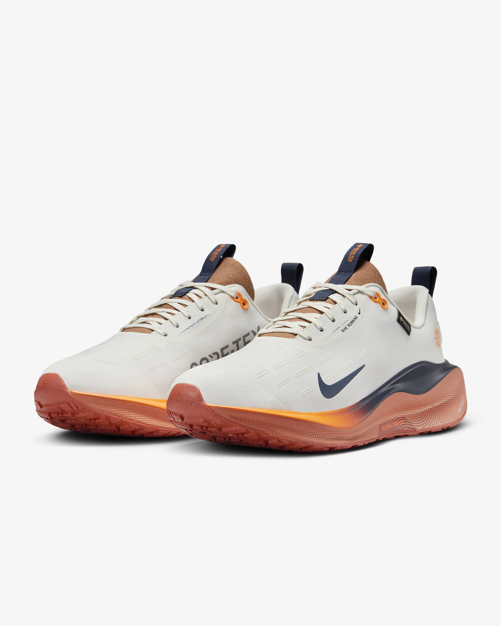 Nike InfinityRN 4 GORE-TEX waterdichte hardloopschoenen voor heren (straat) - Sail/Total Orange/Burnt Sunrise/Thunder Blue