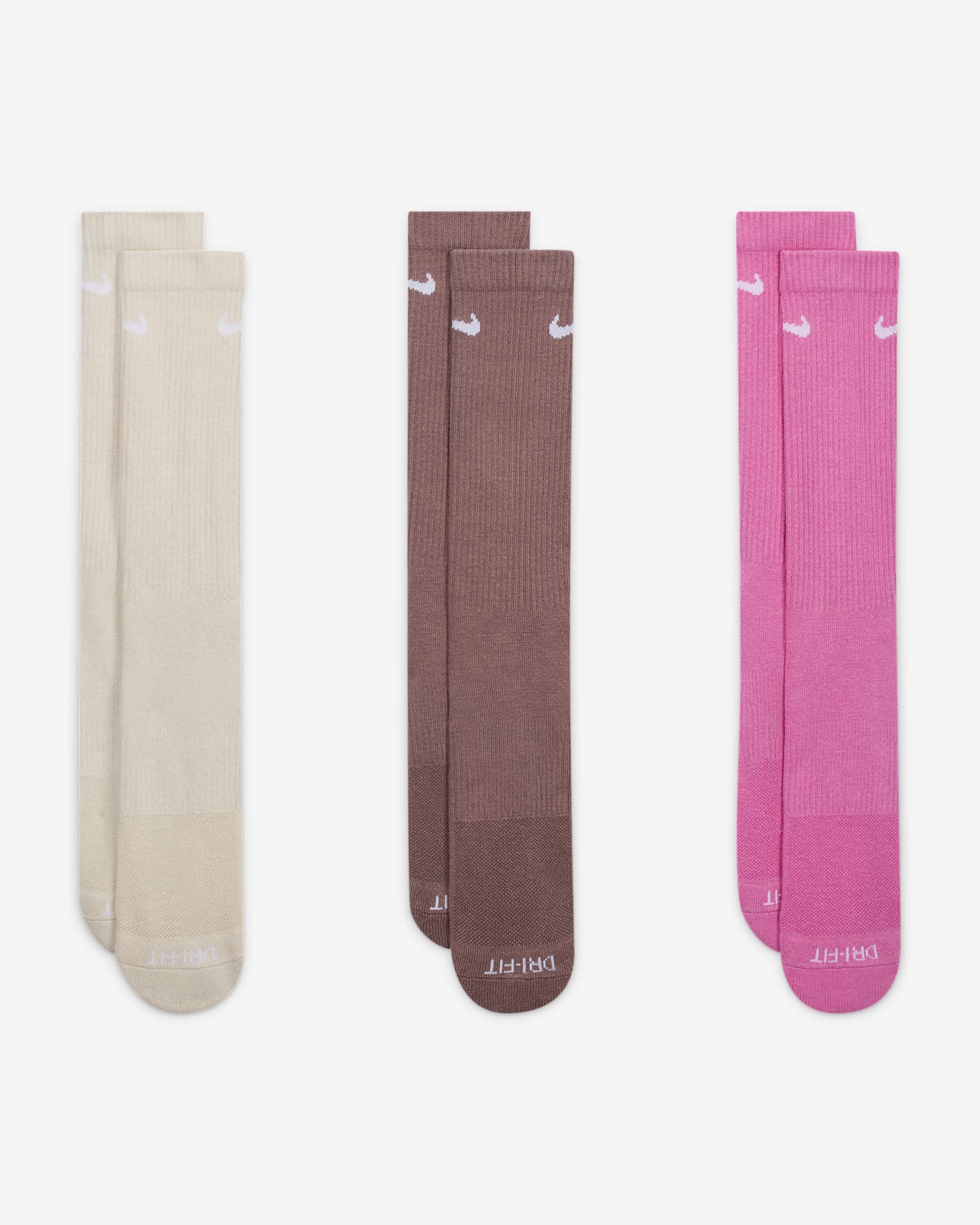 Nike Everyday Plus Cushioned Training Crew Socks (3 Pairs) - Multi-Colour