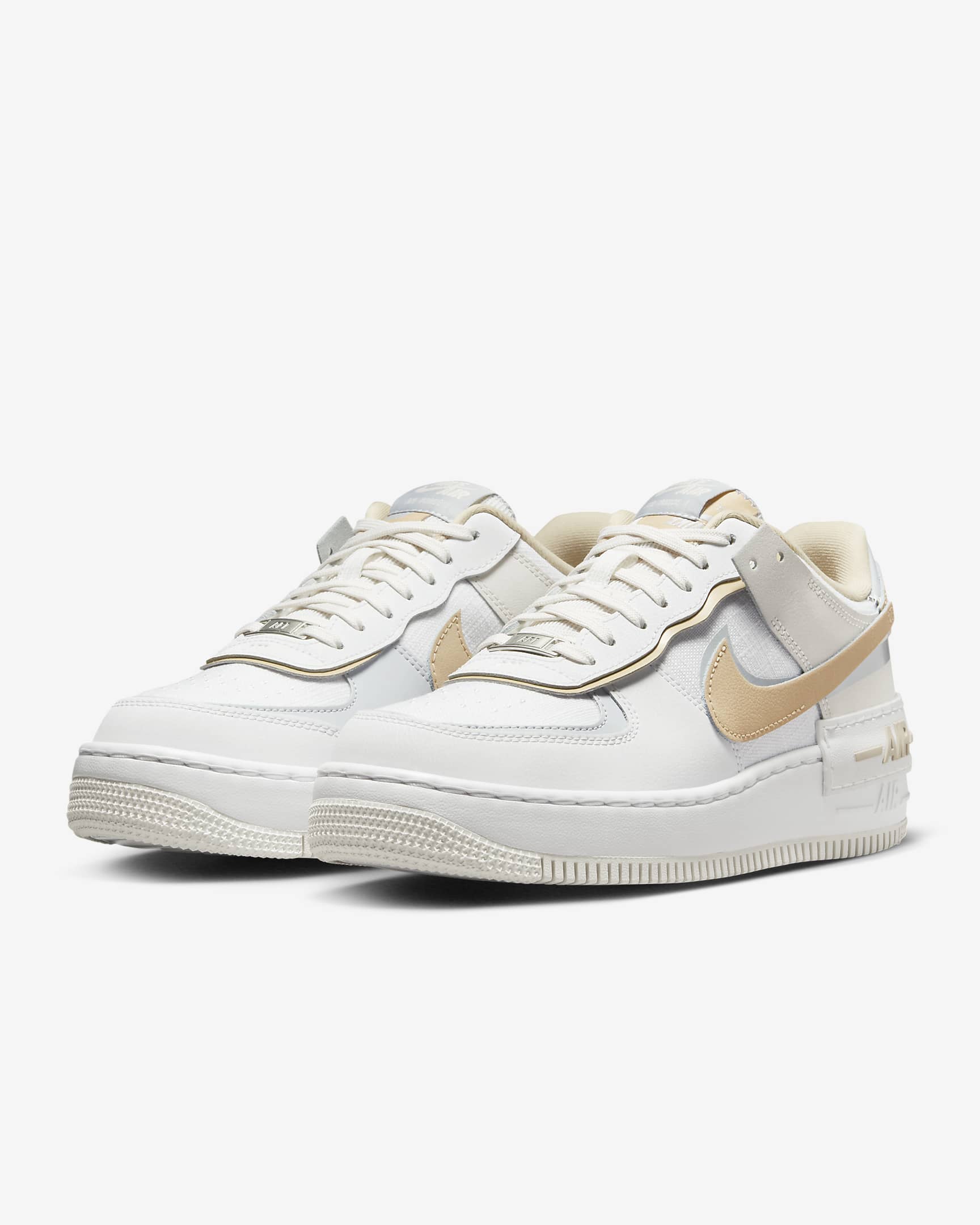 Tenis para mujer Nike Air Force 1 Shadow - Blanco cumbre/Gris lobo/Platino puro/Sésamo