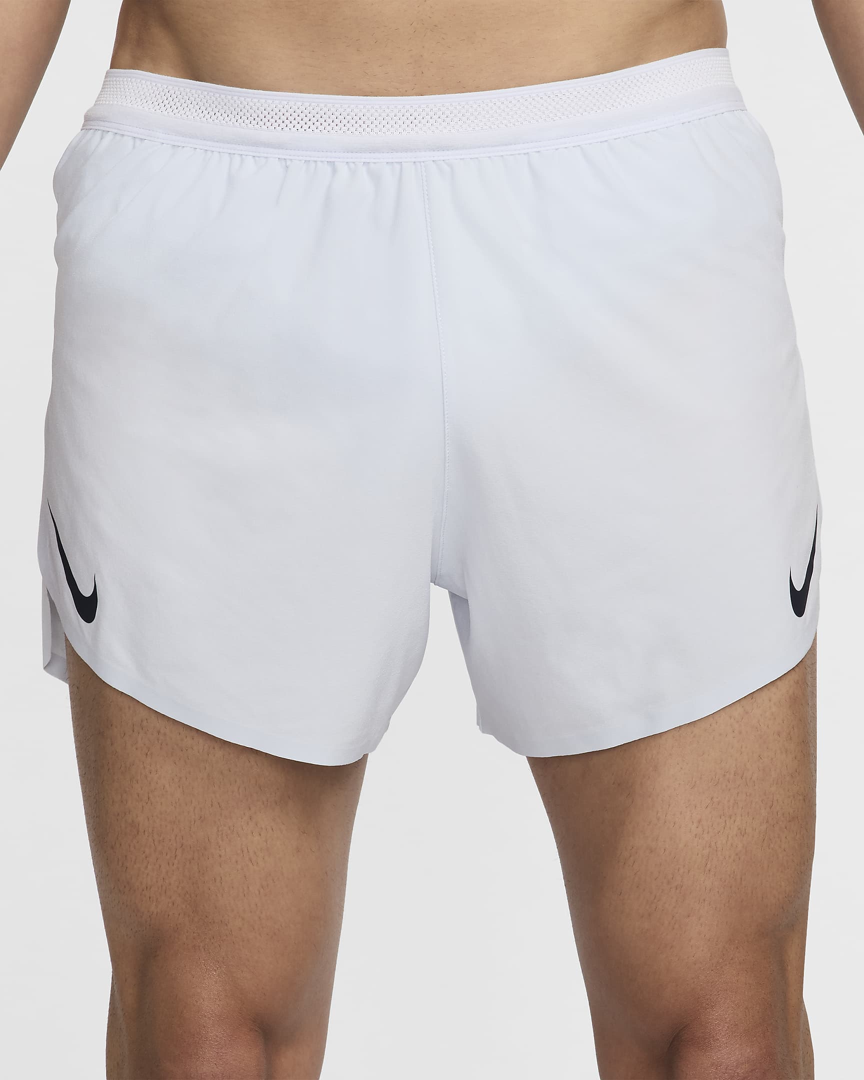 Nike AeroSwift Men's Dri-FIT ADV 4" Brief-Lined Running Shorts - Football Grey/Dark Obsidian