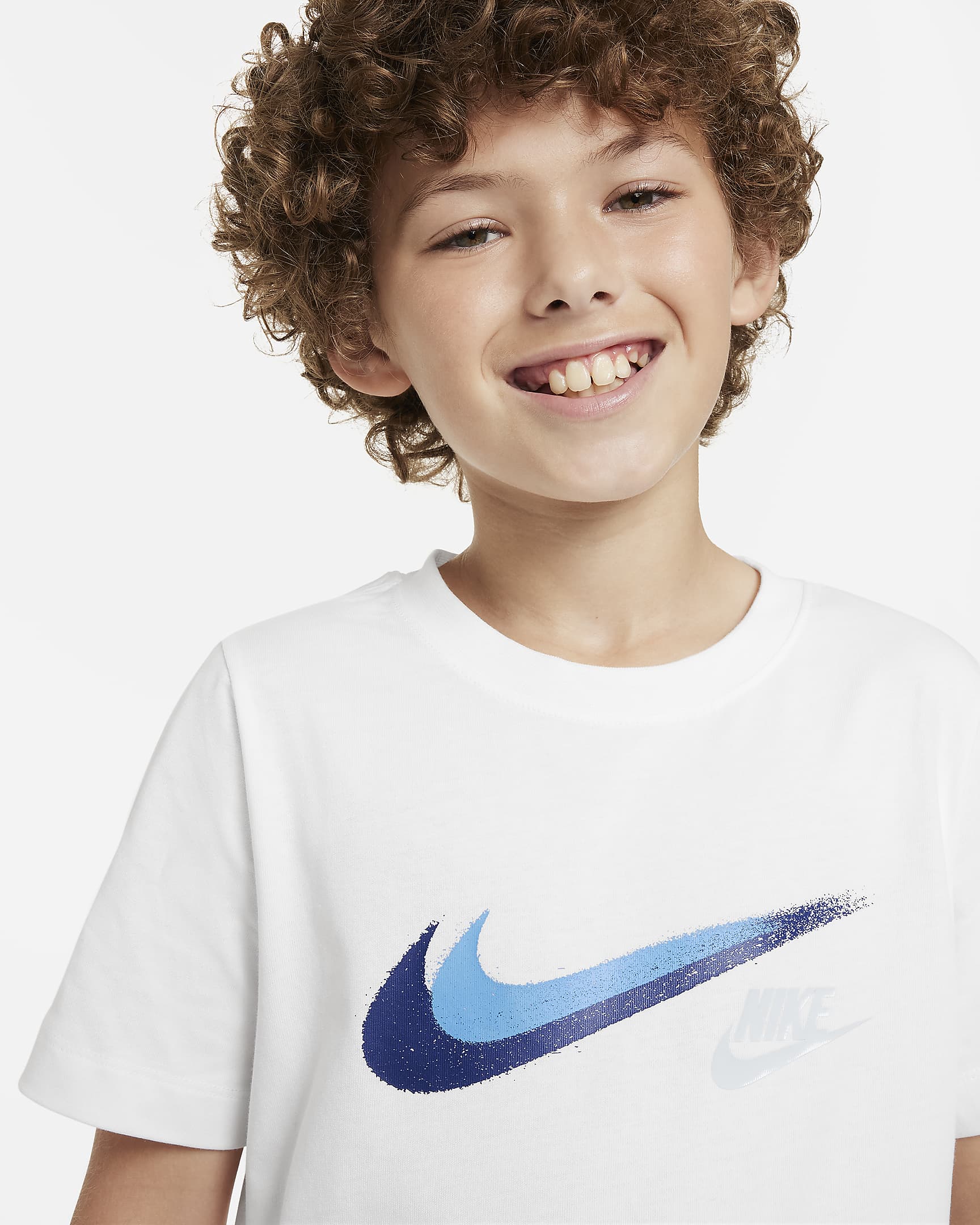T-shirt con grafica Nike Sportswear – Ragazzo - Bianco