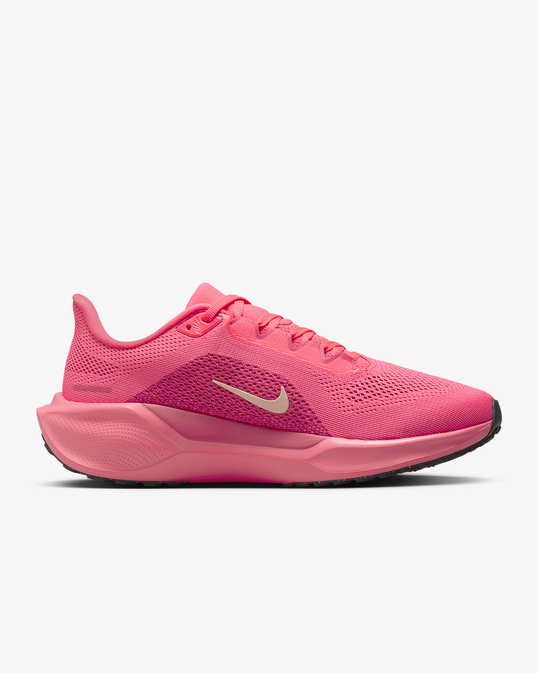 Tenis de correr en pavimento para mujer Nike Pegasus 41 - Ponche cálido/Rosa margarita/Negro/Tinte carmesí