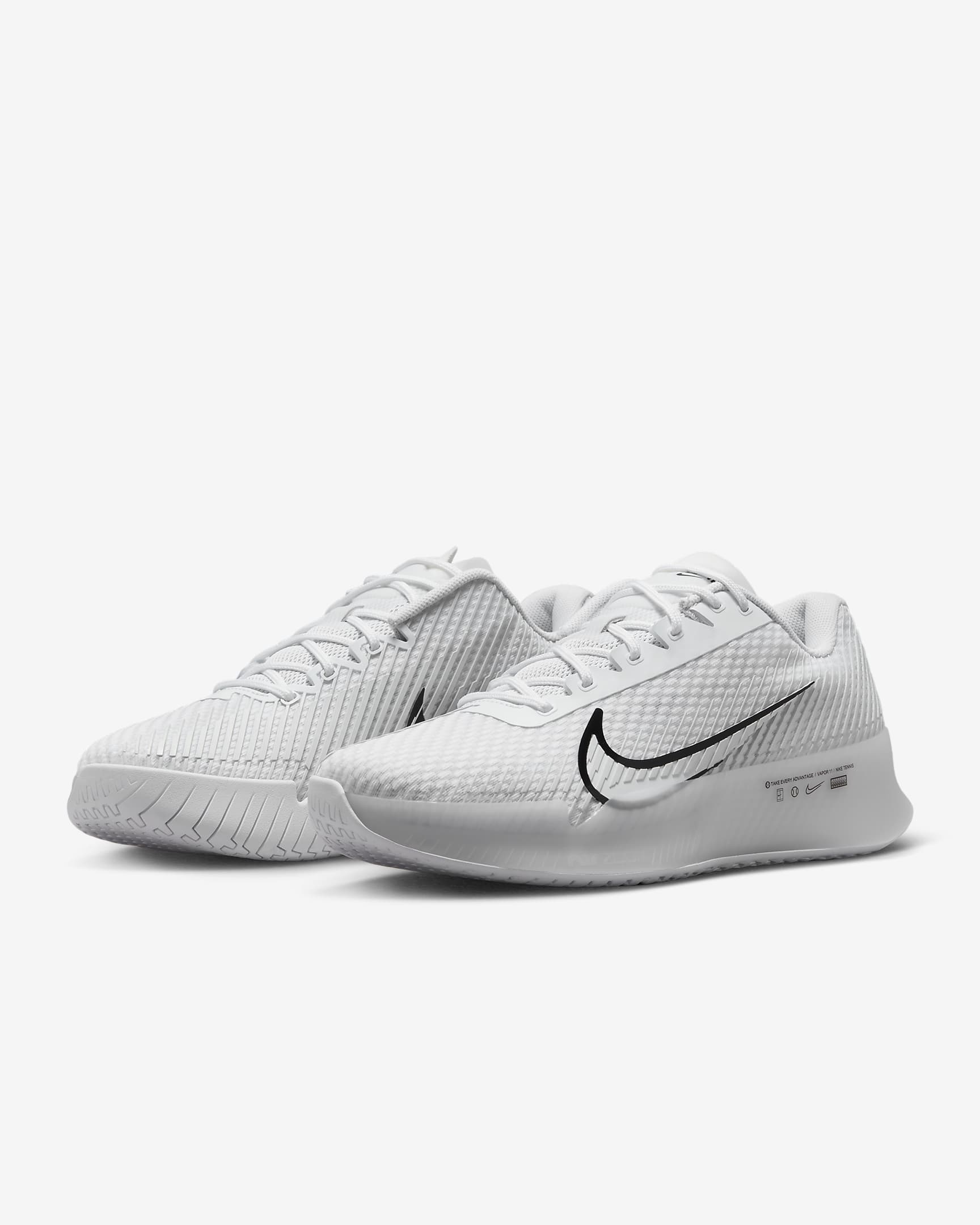 NikeCourt Air Zoom Vapor 11 Herren-Tennisschuh für Hartplätze - Weiß/Summit White/Schwarz