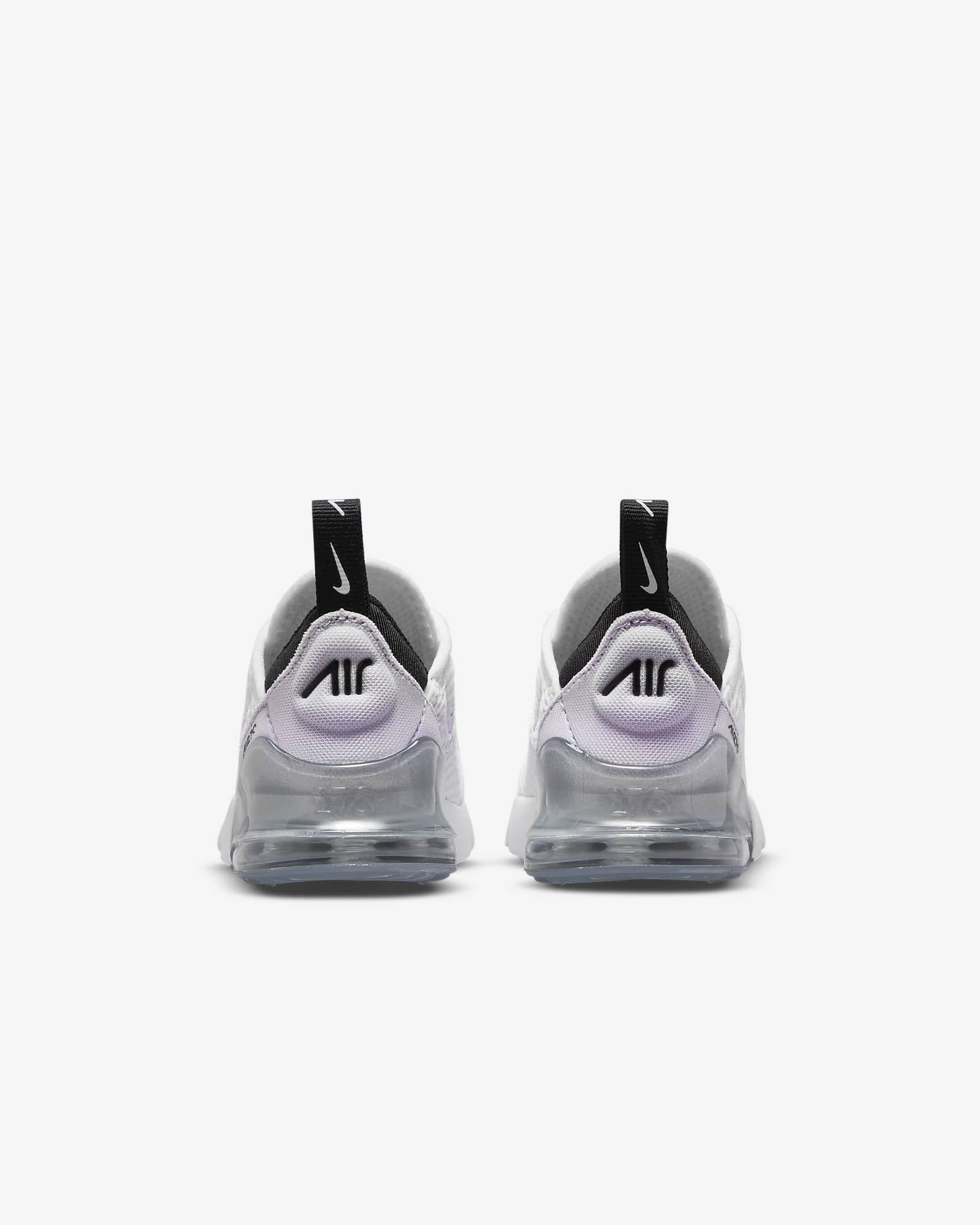 Nike Air Max 270 Baby and Toddler Shoe - White/Black/Metallic Silver/Pure Violet