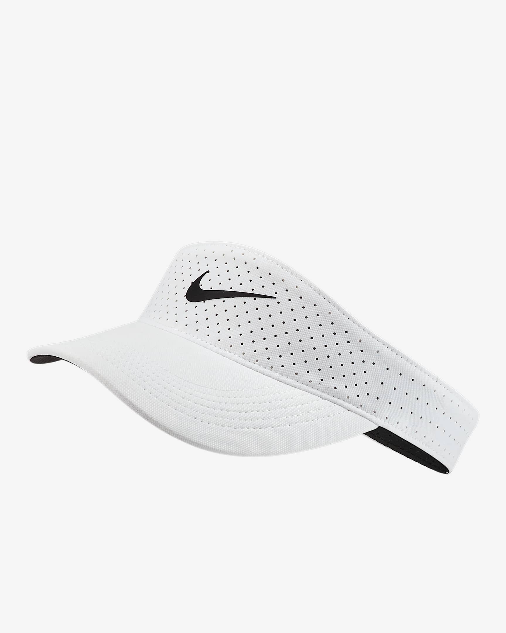 Nike AeroBill Adjustable Training Visor - White/Black