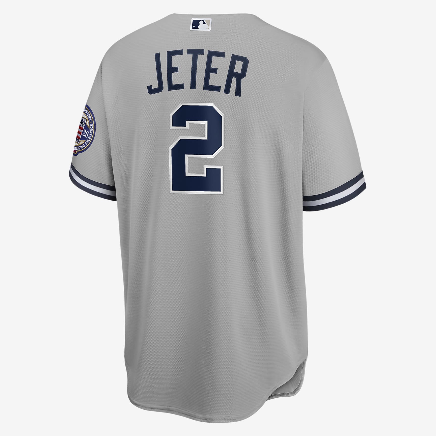 Camiseta de béisbol Replica para hombre MLB New York Yankees 2020 Hall of Fame Induction (Derek Jeter) - Gris básico