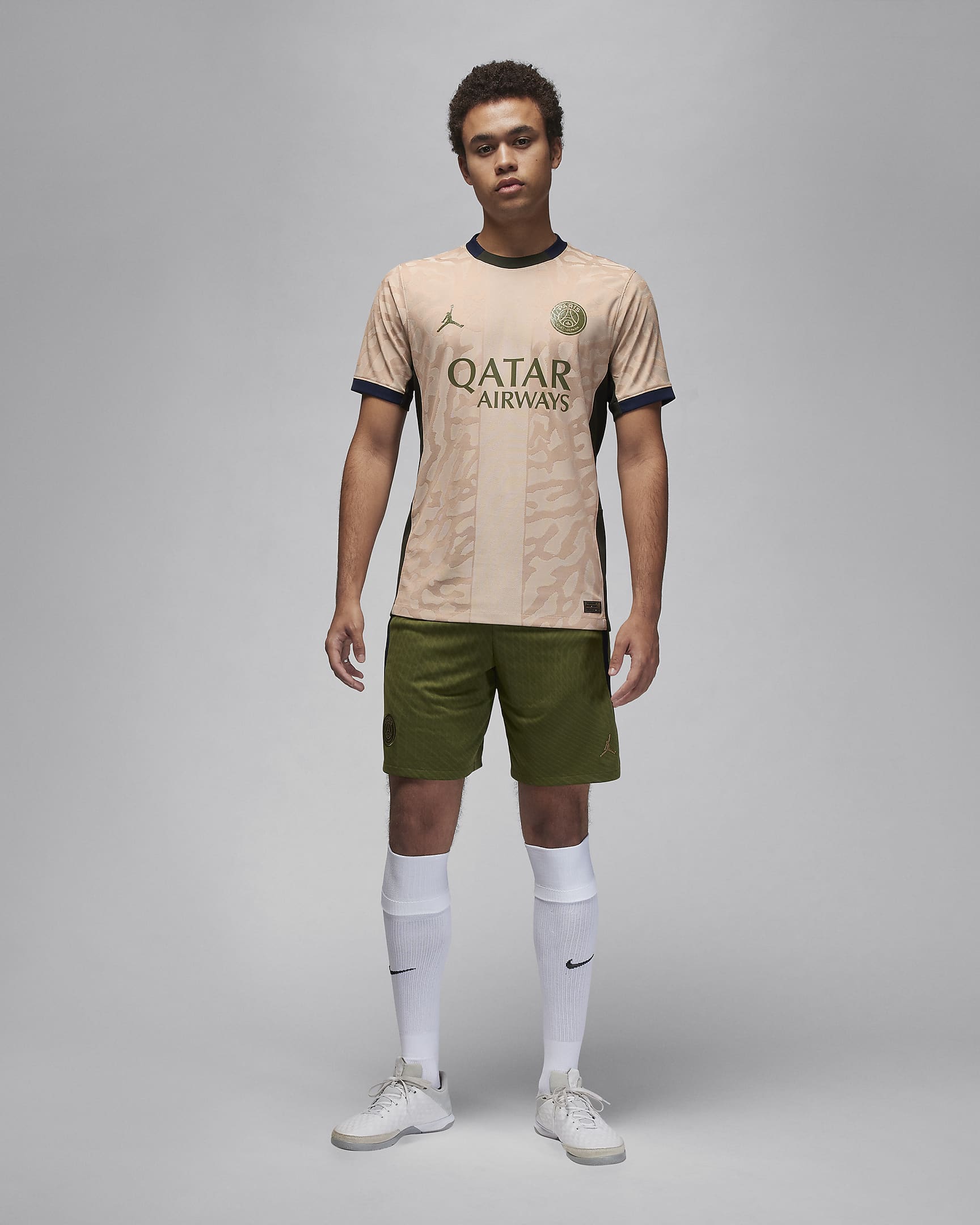 Paris Saint-Germain 2023/24 Match Fourth Men's Jordan Dri-FIT ADV Football Authentic Shirt - Hemp/Obsidian/Sequoia/Rough Green