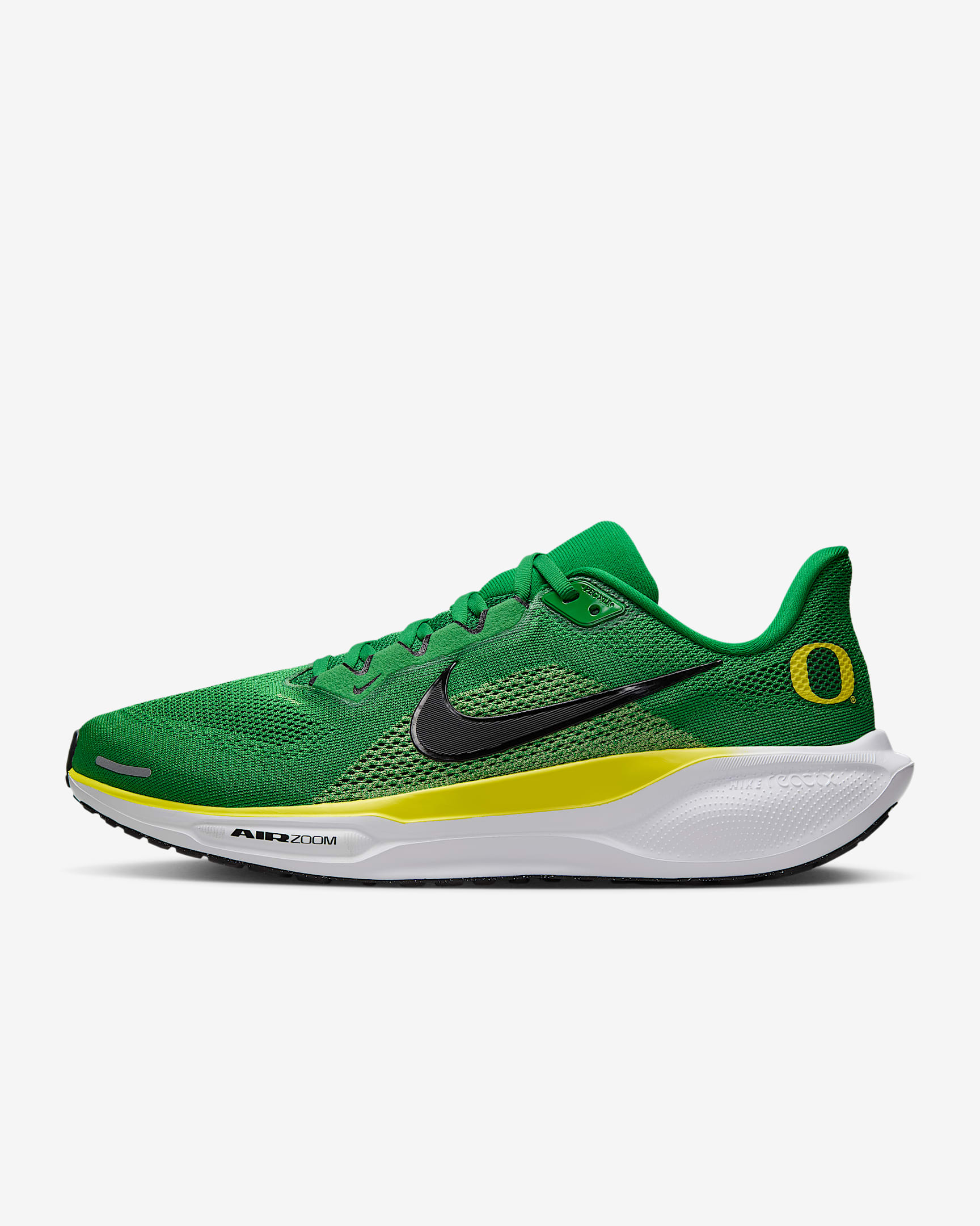 Oregon Pegasus 41 Men's Nike College Road Running Shoes - Apple Green/Yellow Strike/Black