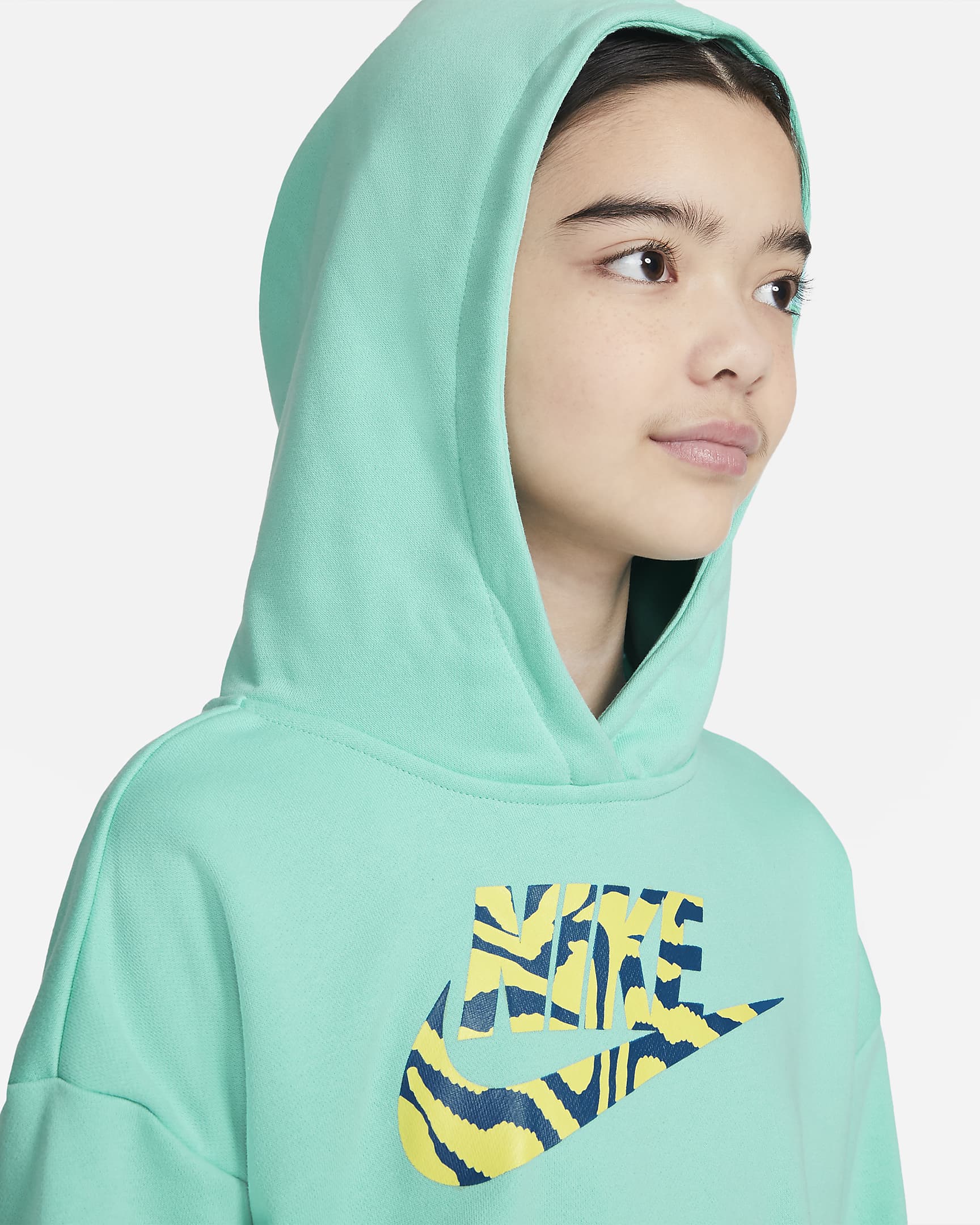 Nike Sportswear Big Kids' (Girls') Cropped Hoodie - Tropical Twist