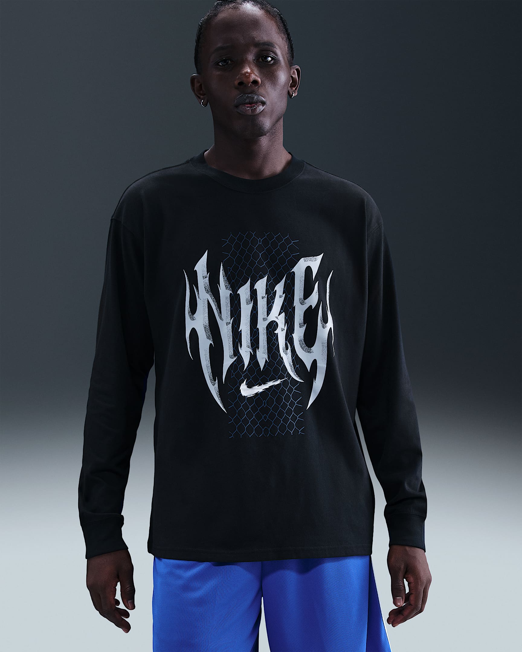 Nike Men's Long-Sleeve Basketball T-Shirt - Black