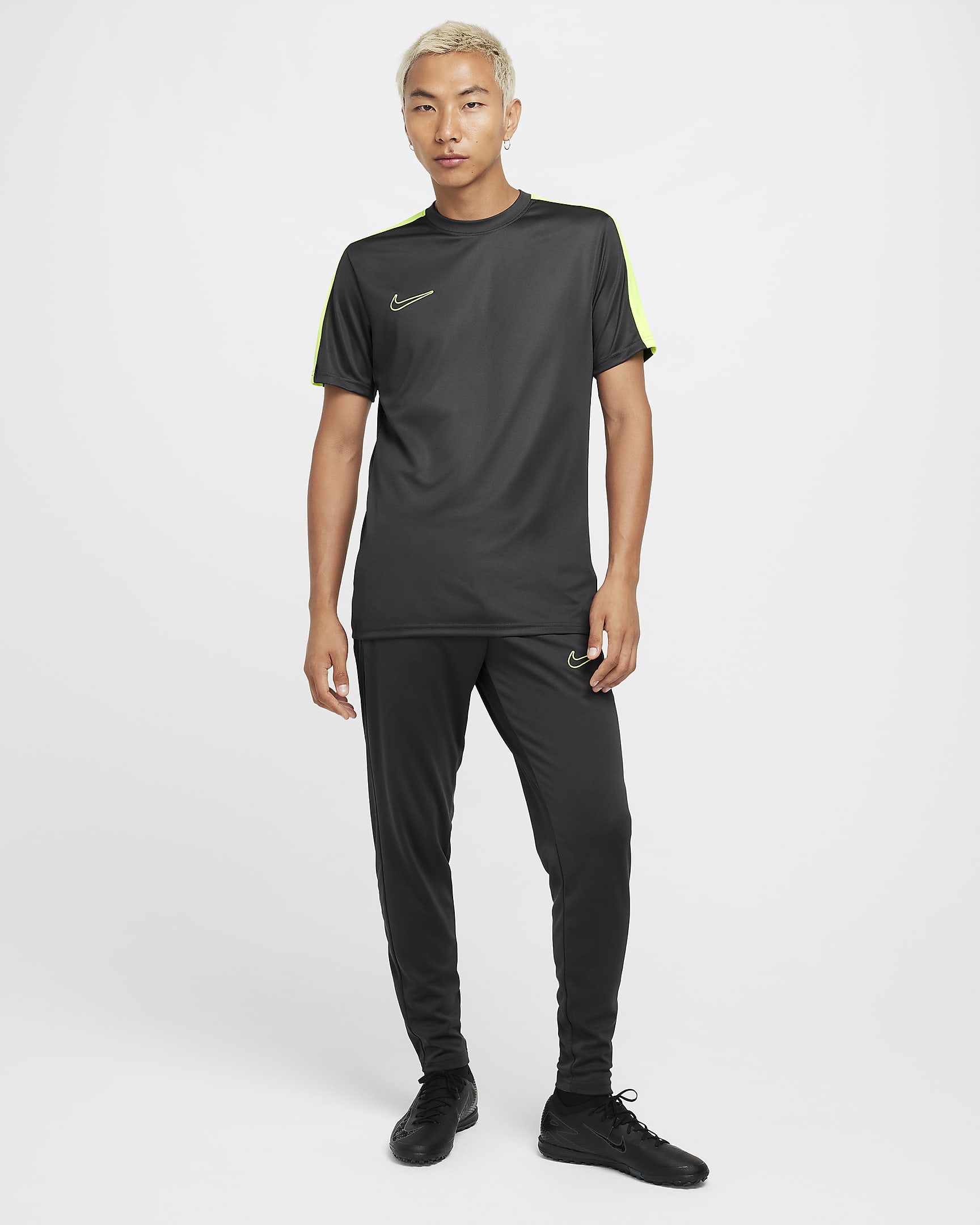 Pánské fotbalové kalhoty Nike Dri-FIT Academy - Anthracite/Anthracite/Anthracite/Volt