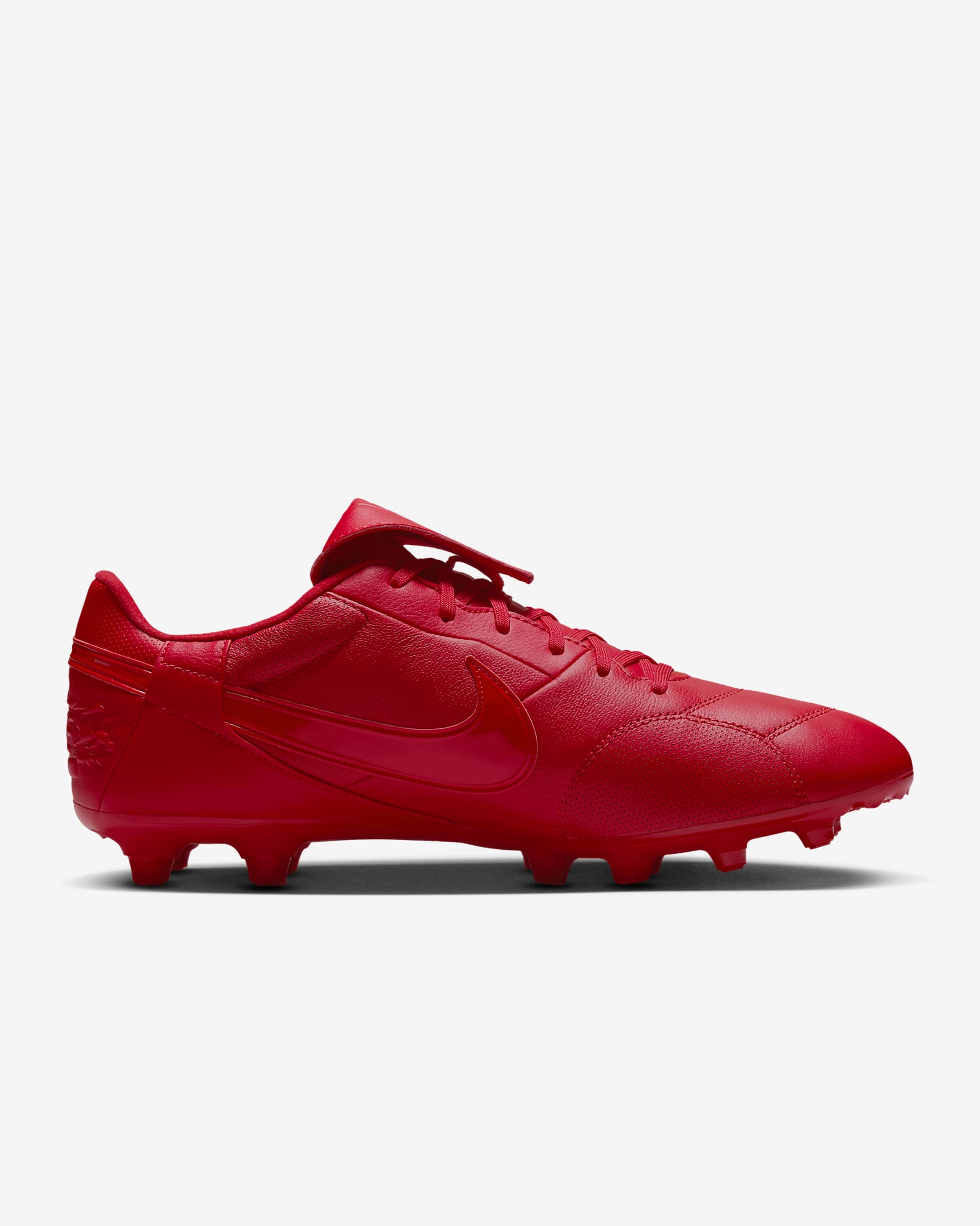 Chuteiras de futebol de perfil baixo FG Nike Premier 3 - Vermelho Fire/Branco