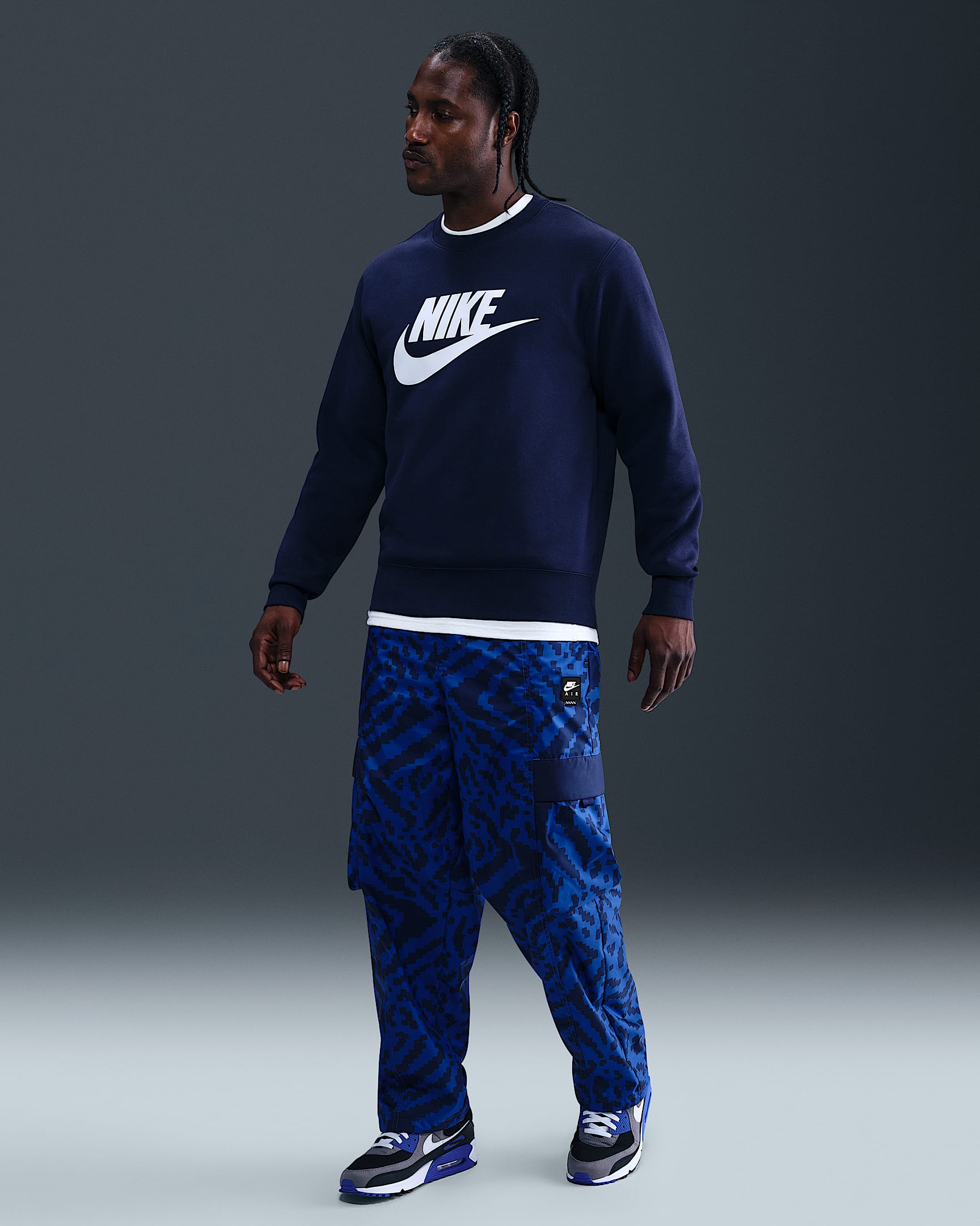 Nike Air Men's Woven Cargo Pants - Game Royal/Blue Void/Black