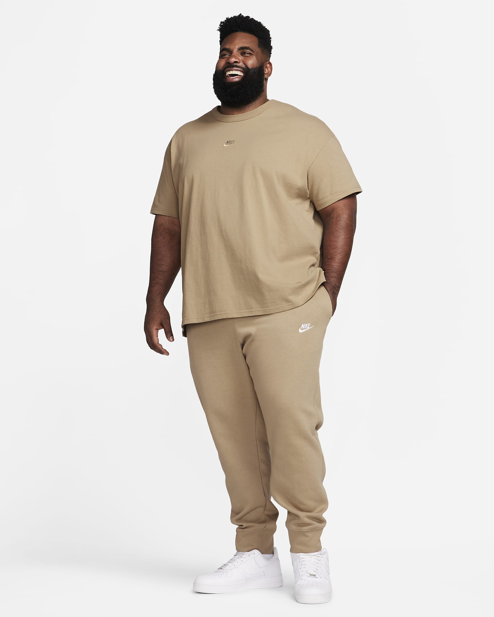 Nike Sportswear Club Fleece Joggers - Khaki/Khaki/Wit