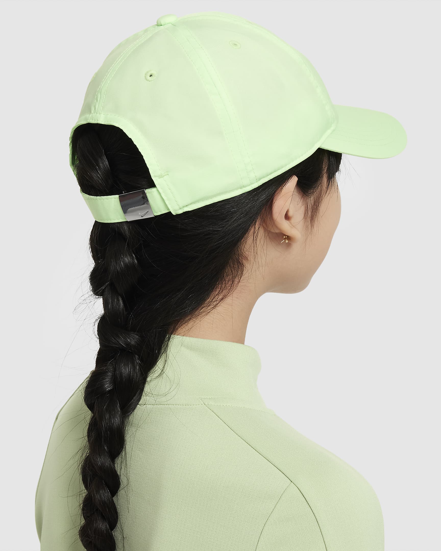 Nike Dri-FIT Club unstrukturierte Metall-Swoosh-Cap für Kinder - Vapor Green