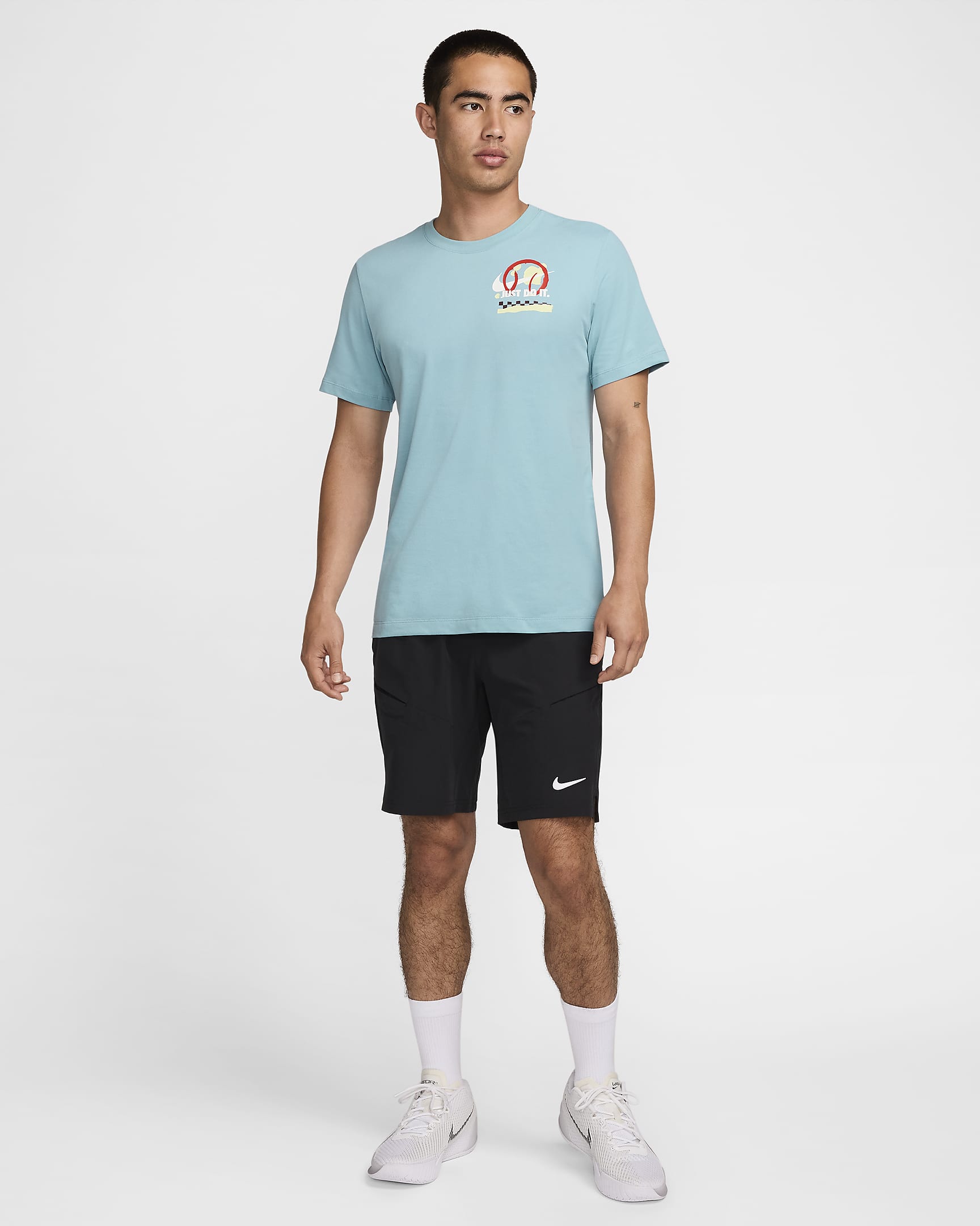 NikeCourt Men's Dri-FIT Tennis T-Shirt - Denim Turquoise