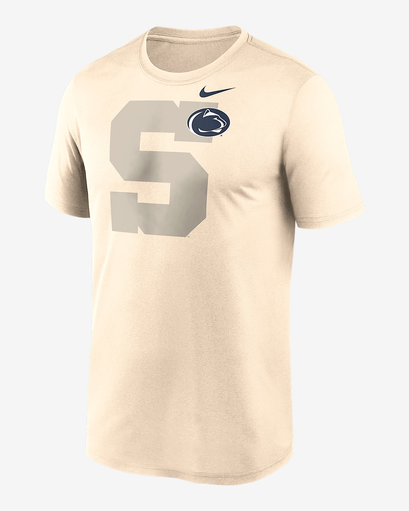 Penn State Campus Legend Shadow Logo Men's Nike Dri-FIT College T-Shirt - Natural