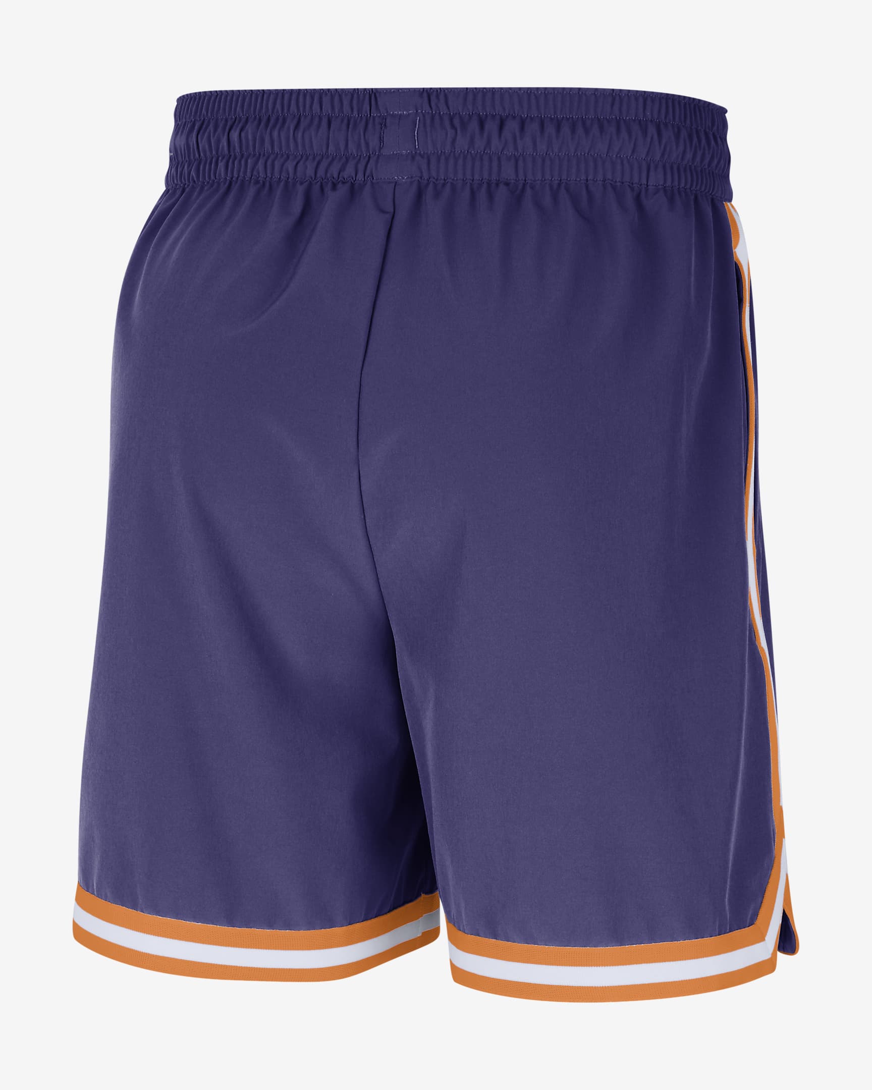 Shorts Nike Dri-FIT de la NBA de 15 cm para hombre Phoenix Suns DNA - Orquídea nuevo/Naranja arcilla/Blanco