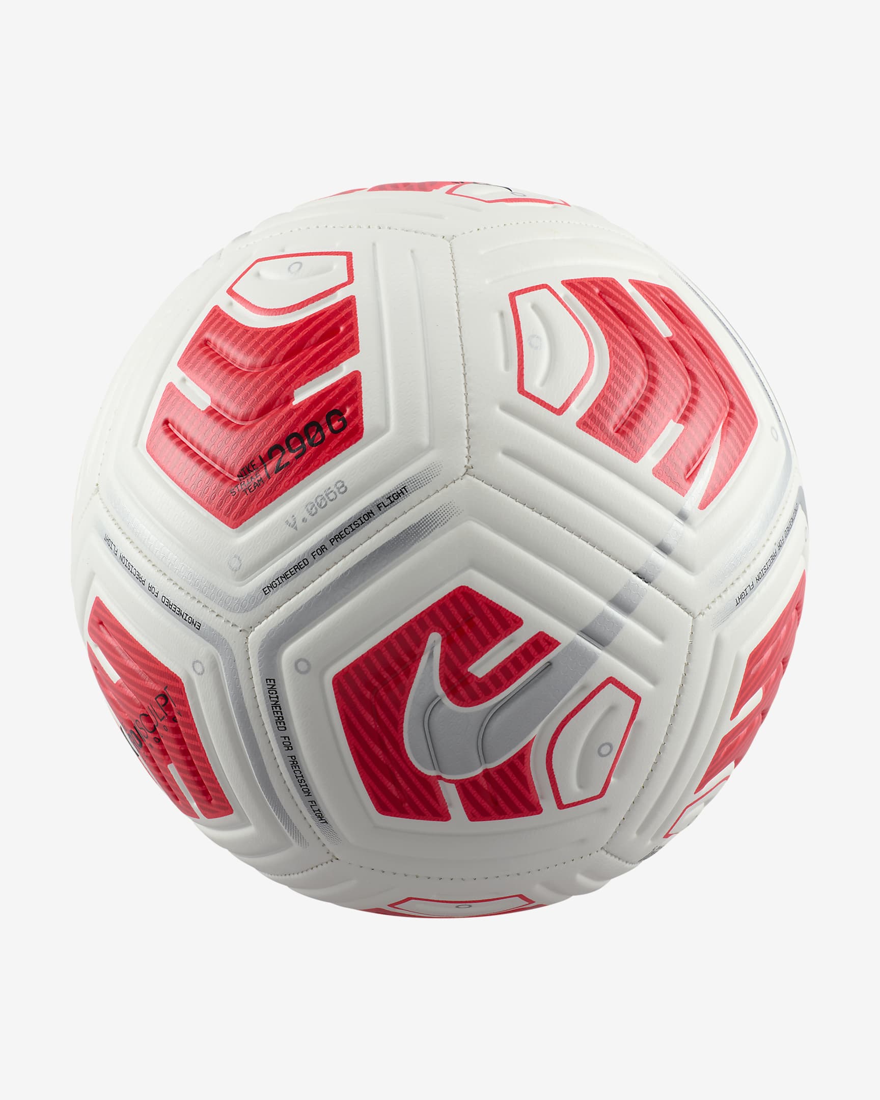 Ballon de foot Nike Strike - Blanc/Bright Crimson/Silver