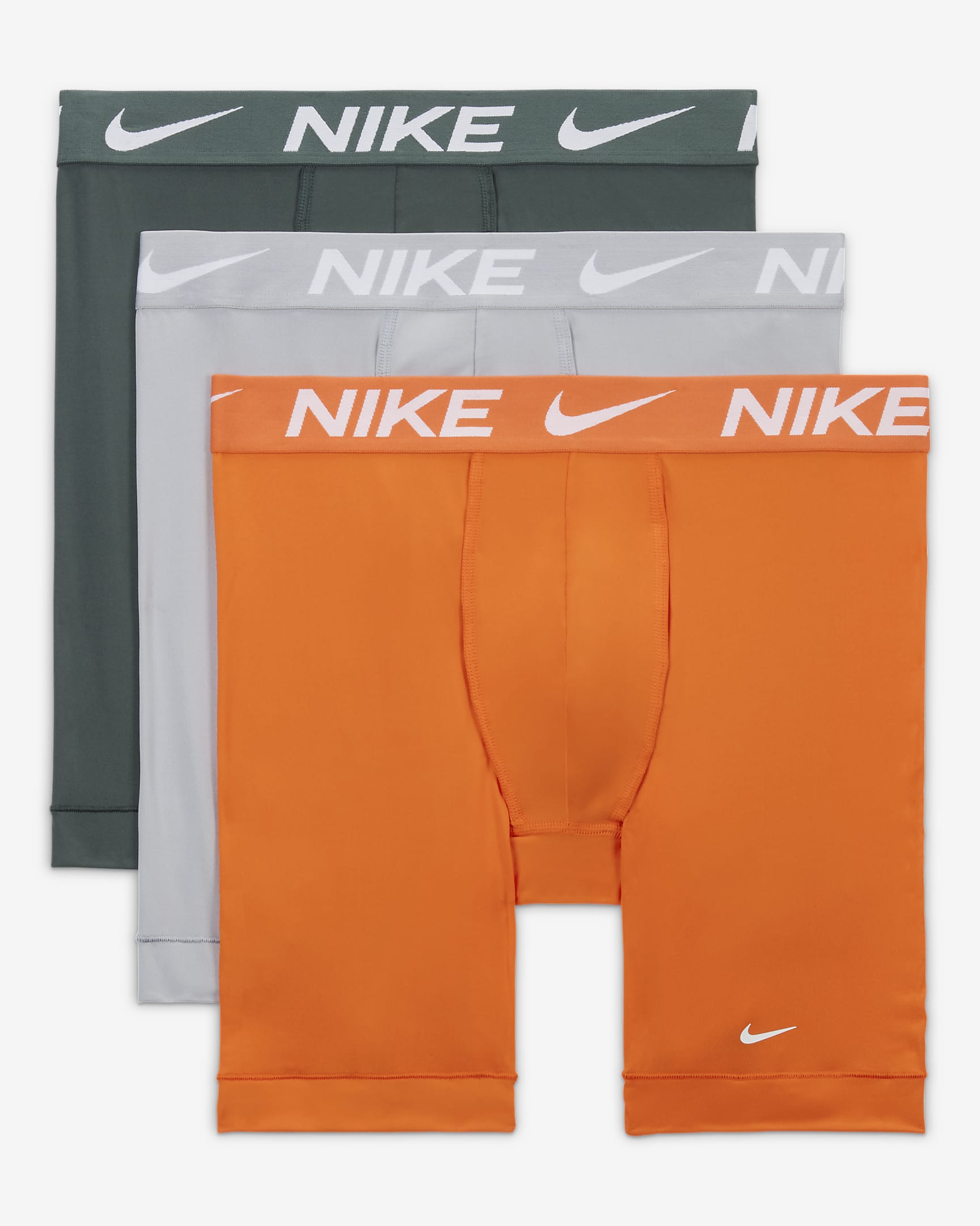 Nike Dri-FIT Essential Micro Long Boxer Briefs (3-Pack) - Orange