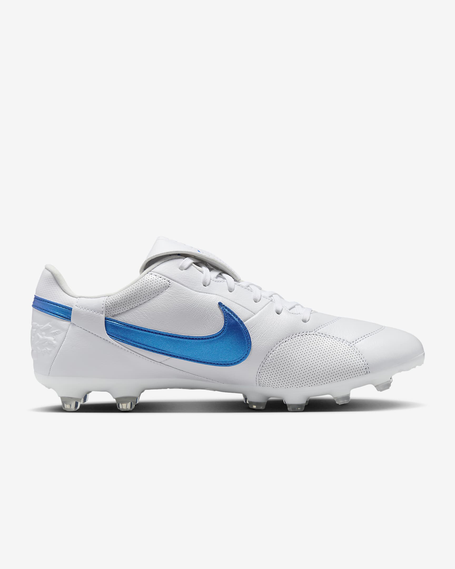 Scarpa da calcio a taglio basso FG Nike Premier 3 - Bianco/Signal Blue