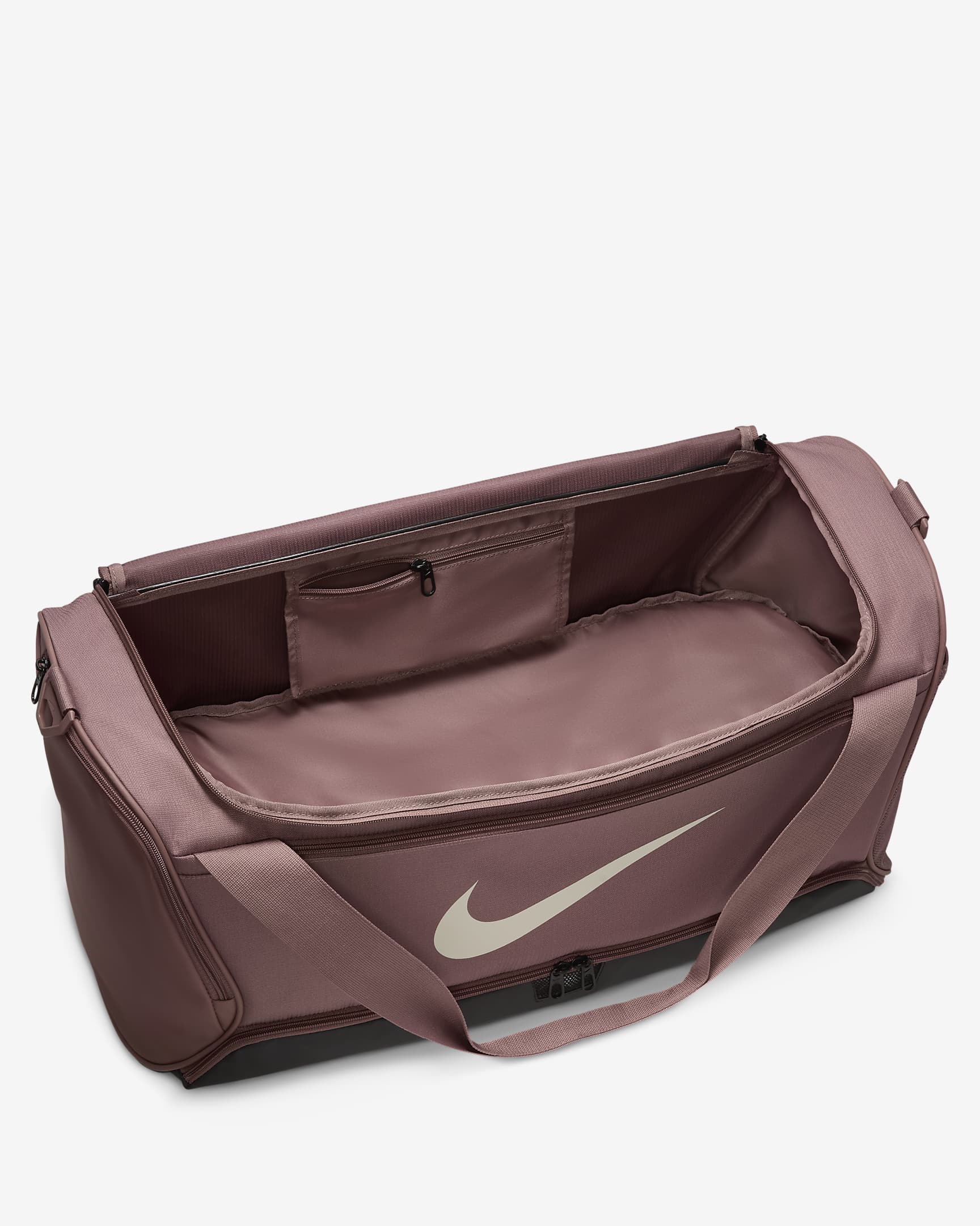 Sac de sport de training Nike Brasilia 9.5 (taille moyenne, 60 L) - Smokey Mauve/Noir/Light Orewood Brown