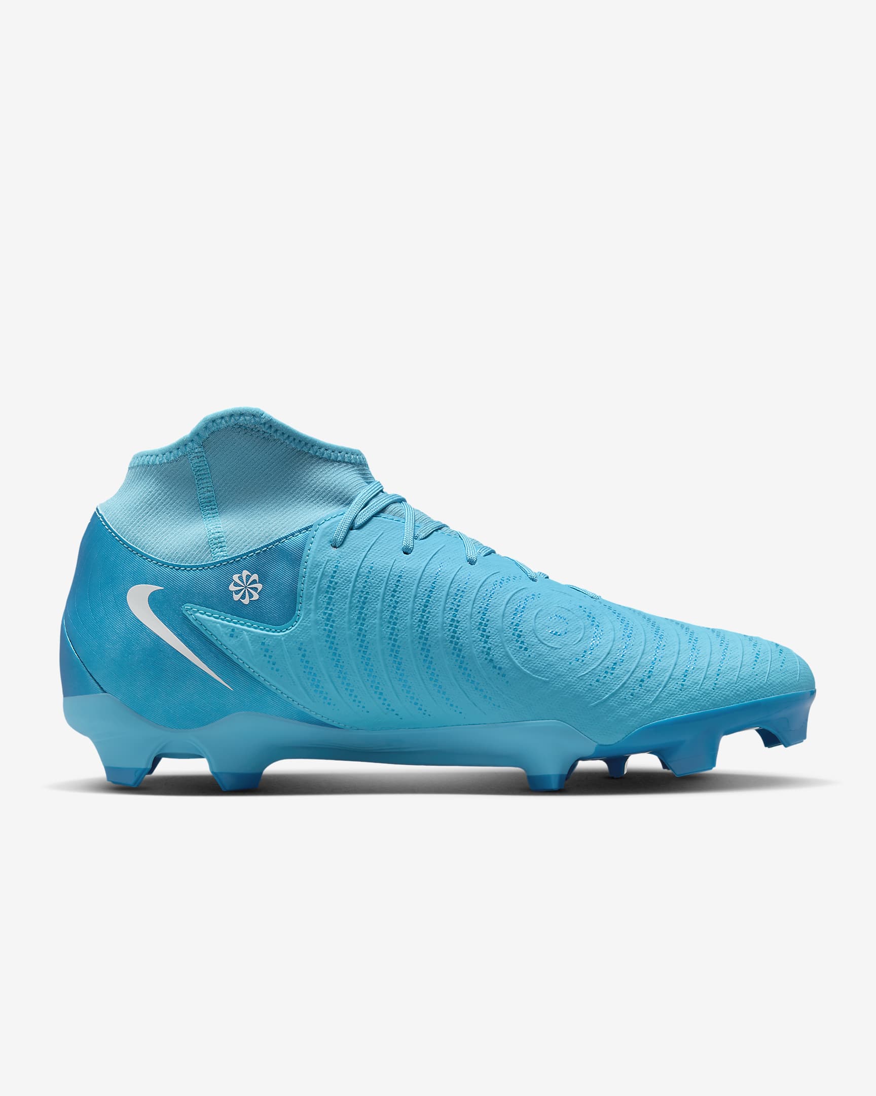 Nike Phantom Luna 2 Academy MG High-Top-Fußballschuhe - Blue Fury/Weiß