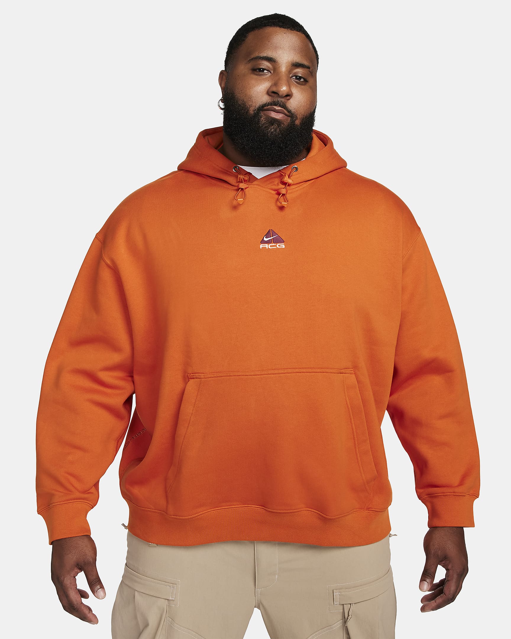 Nike ACG Therma-FIT Fleece Pullover Hoodie - Campfire Orange/Summit White