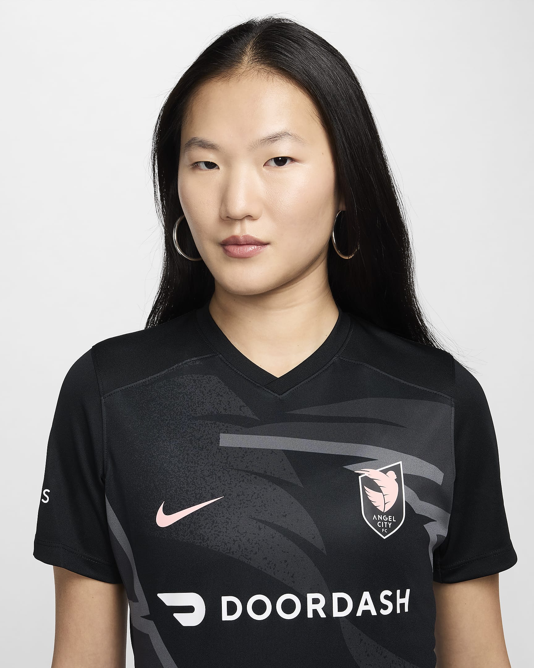 Jersey Nike Dri-FIT de la NWSL tipo réplica para mujer Angel City FC 2024 Stadium Primary - Negro