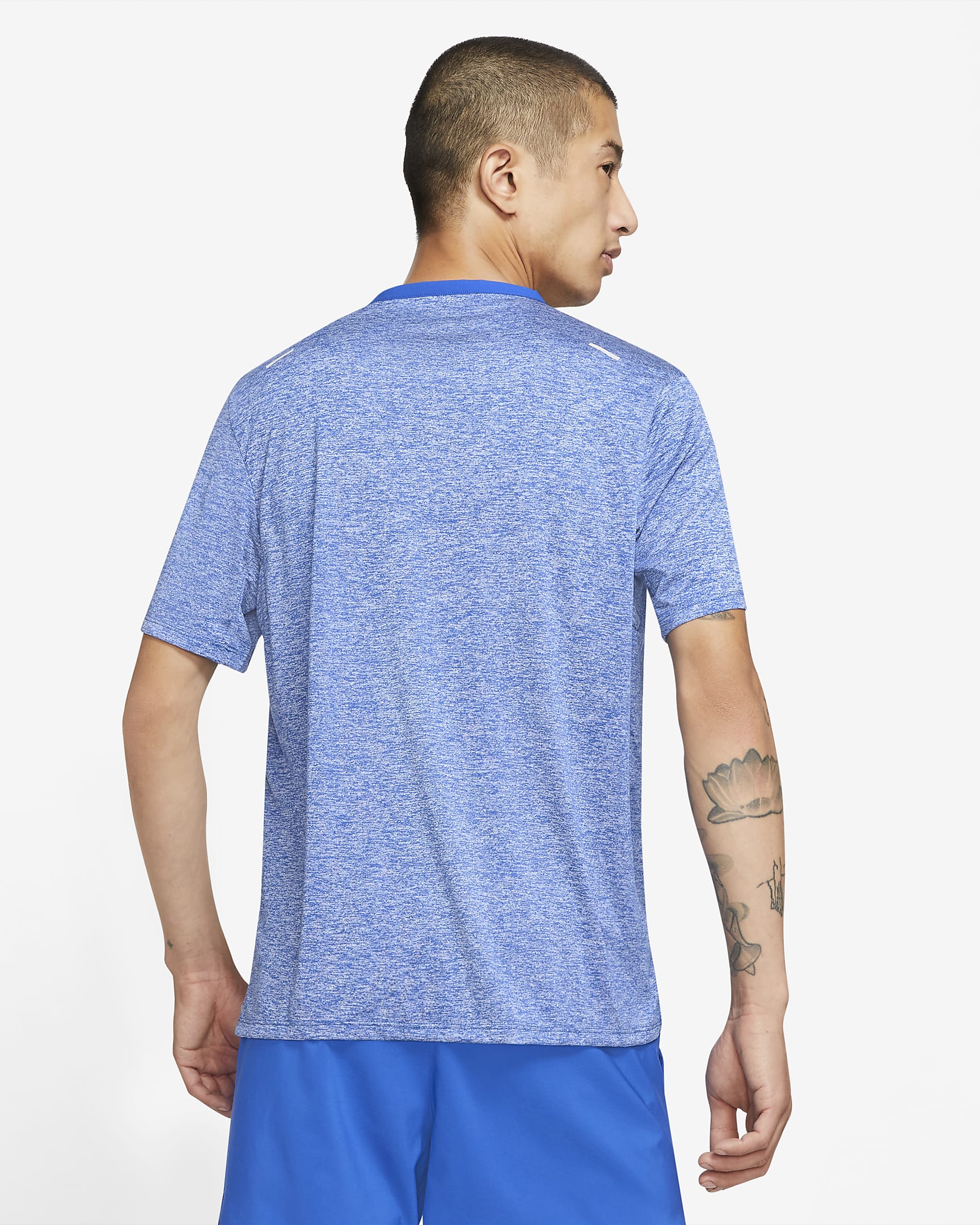 Nike Dri-FIT Rise 365 Men's Short-Sleeve Running Top - Game Royal/Heather