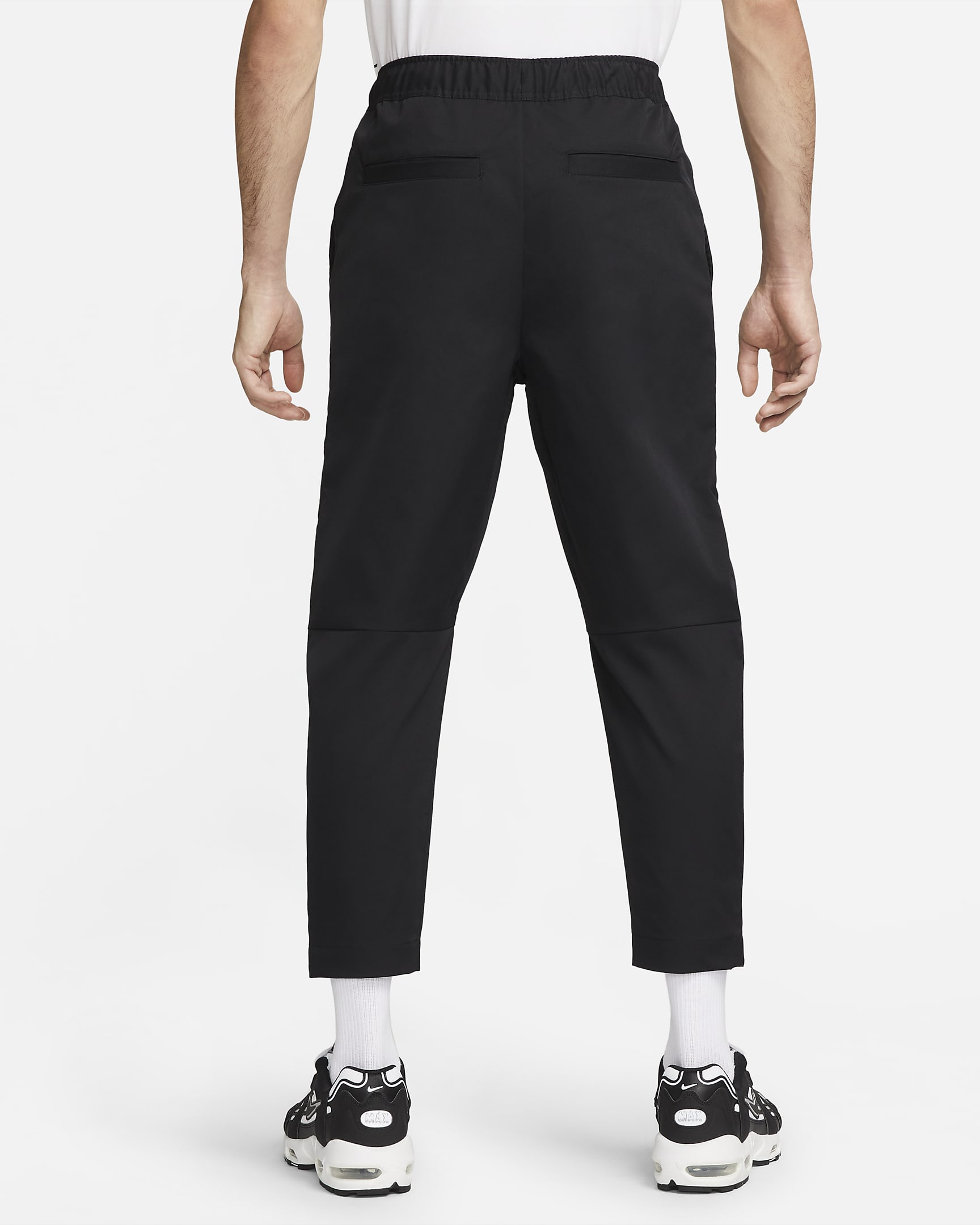 Nike Club Men's Woven Tapered-Leg Trousers - Black/White