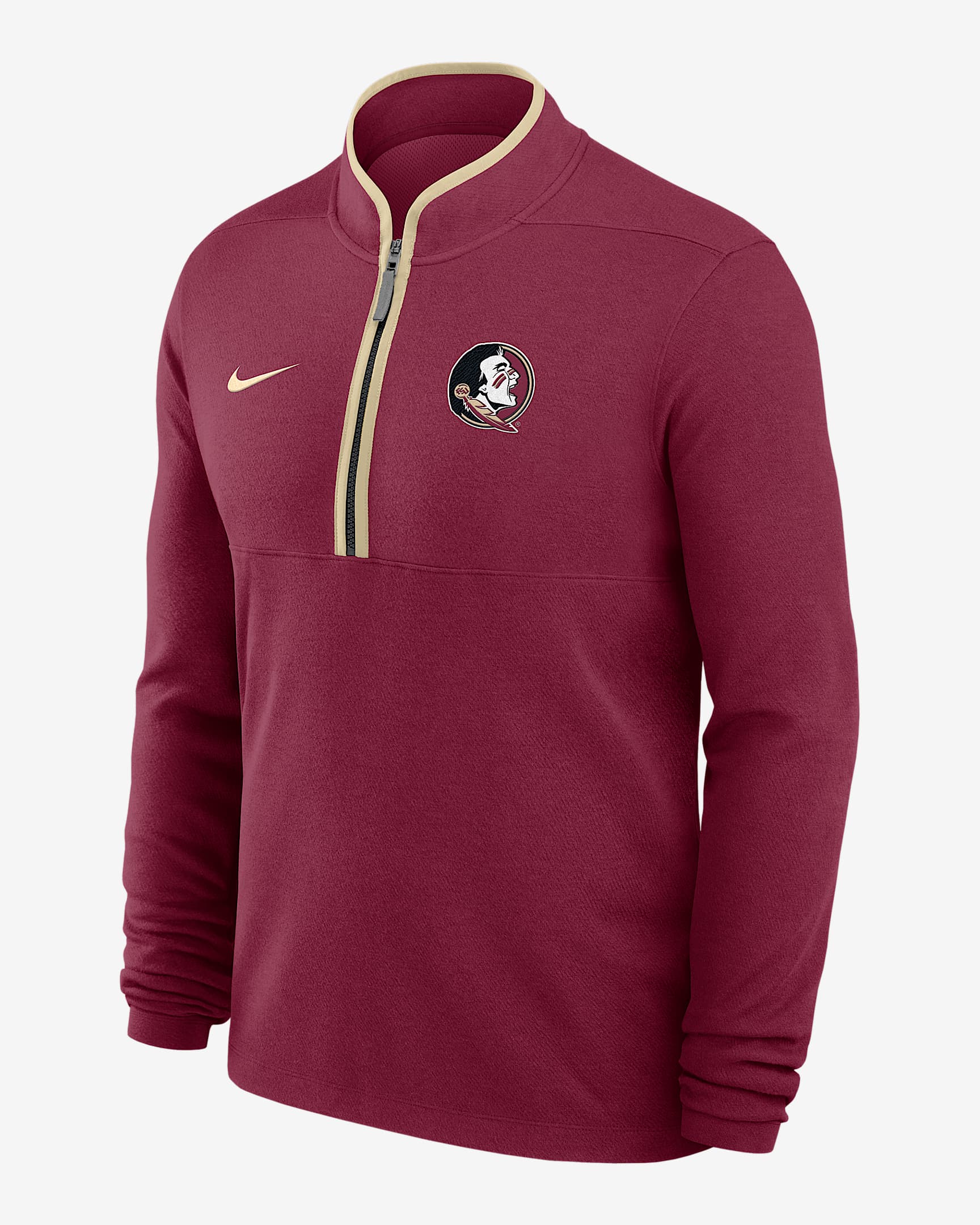 Florida State Victory Men's Nike Dri-FIT College 1/2-Zip Long-Sleeve Top - Garnet