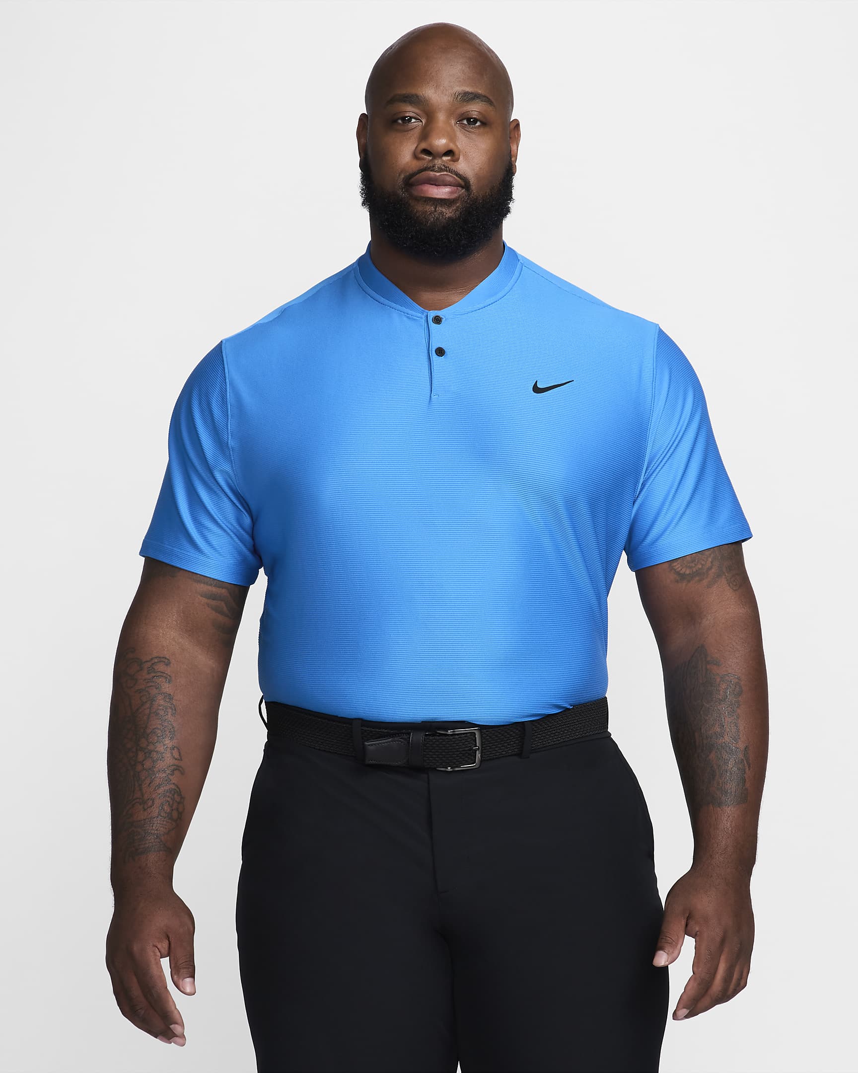 Polo de golf Dri-FIT Nike Tour pour homme - Light Photo Blue/Noir