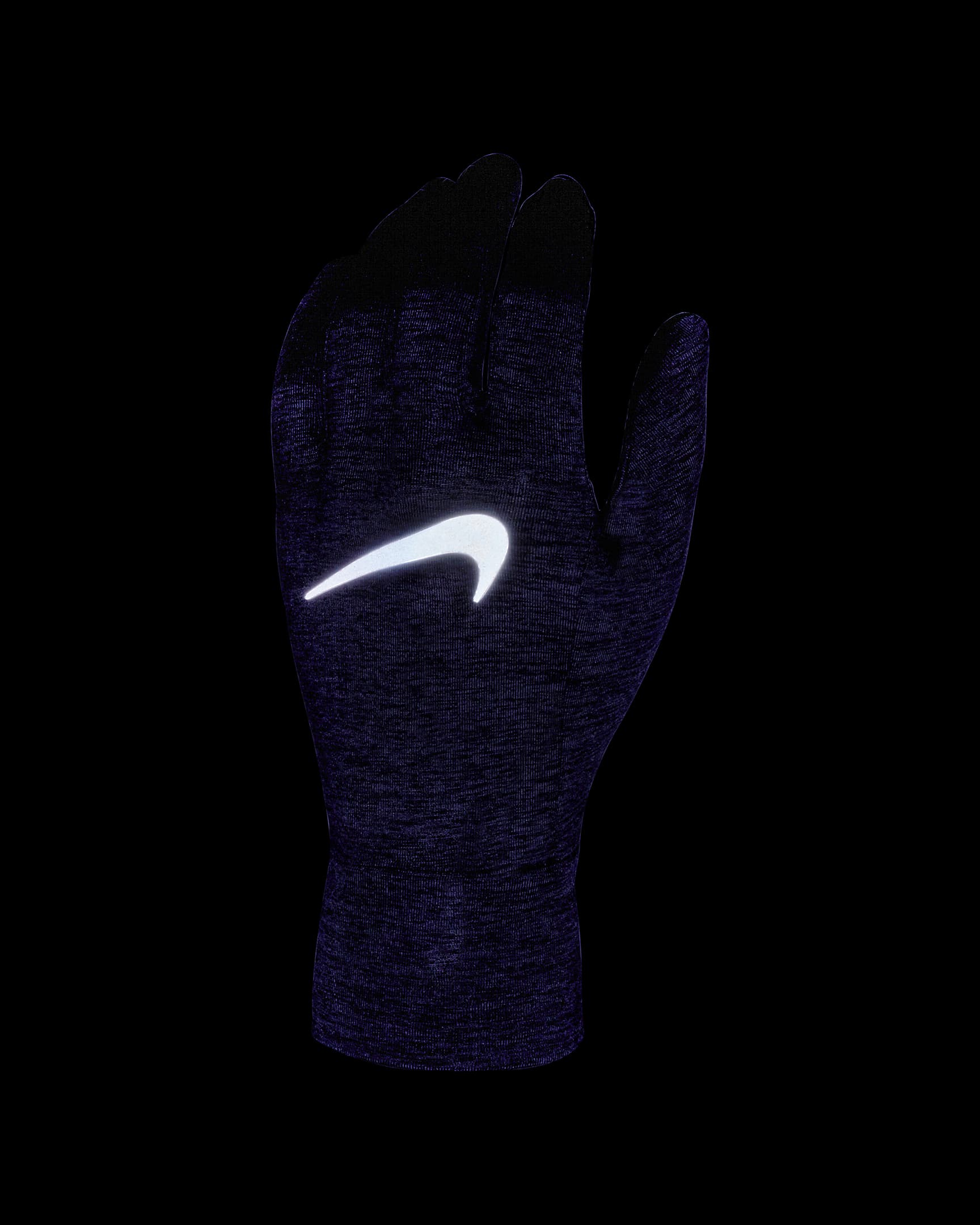 Nike Men's Fleece Running Gloves - Black/Black/Silver