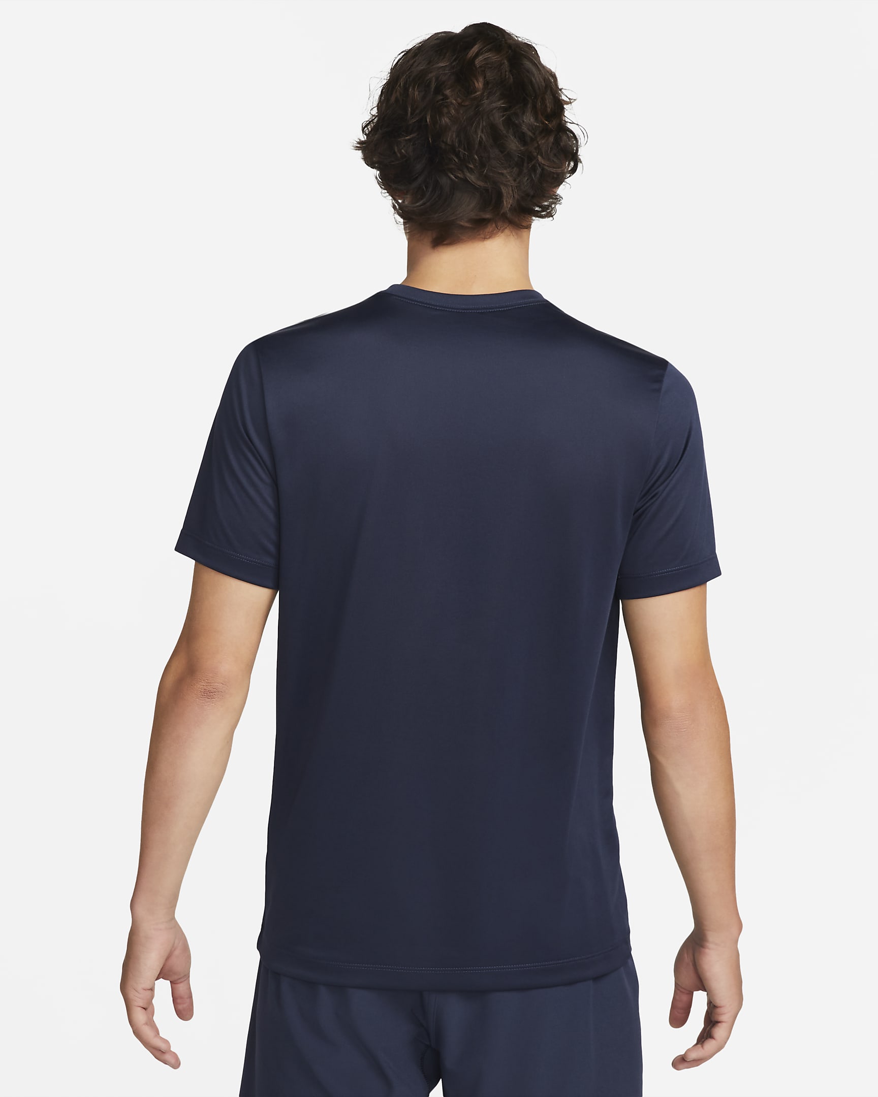 Nike Dri-FIT Men's Fitness T-Shirt - Obsidian/Matte Silver