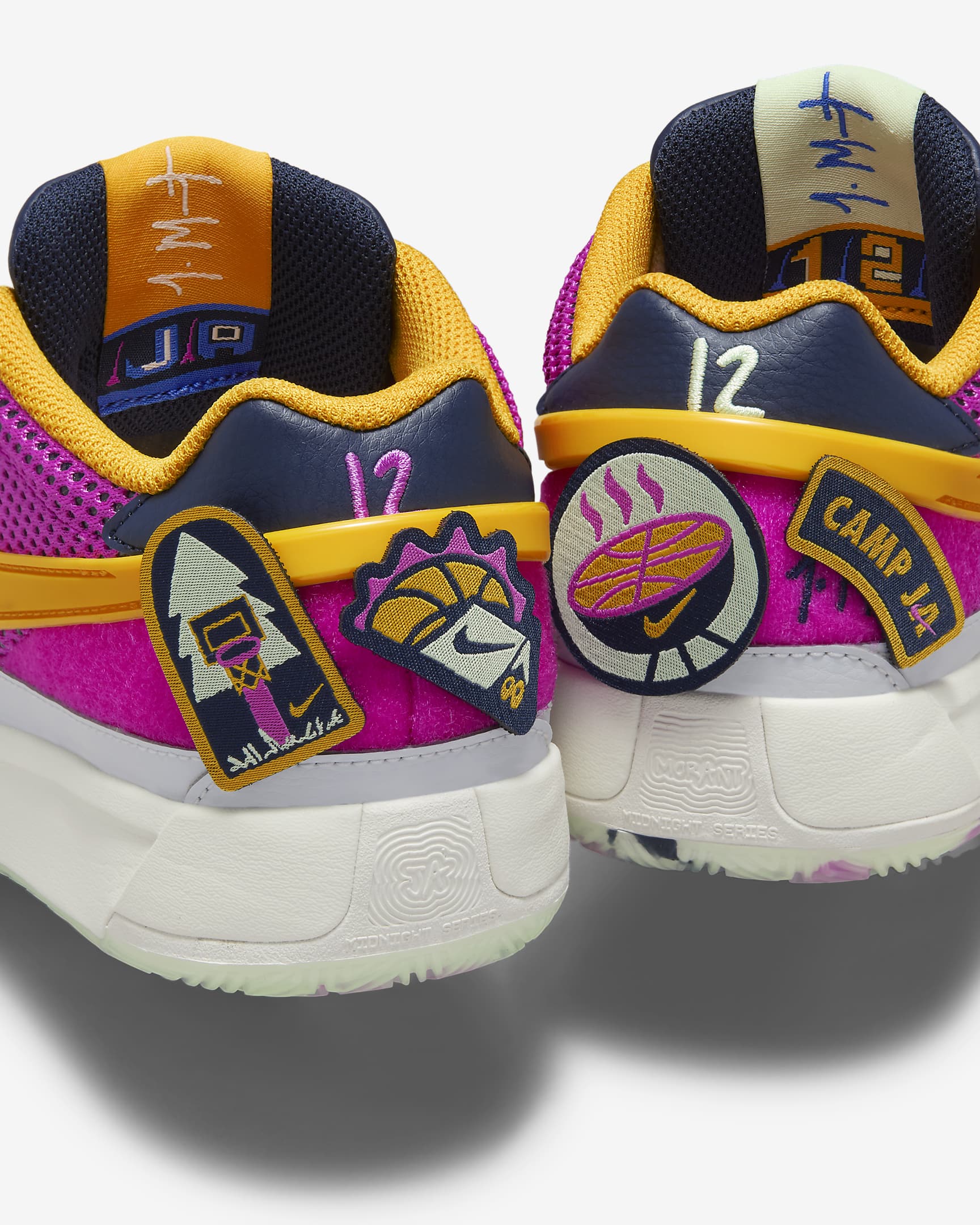 Ja 1 SE "Camp Ja" Big Kids' Basketball Shoes - Obsidian/University Gold/Vapor Green/Hyper Violet