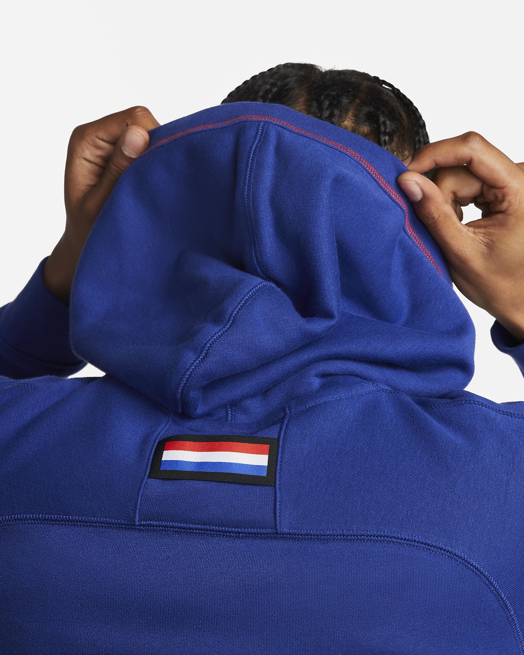Netherlands Men's French Terry Football Hoodie. Nike UK
