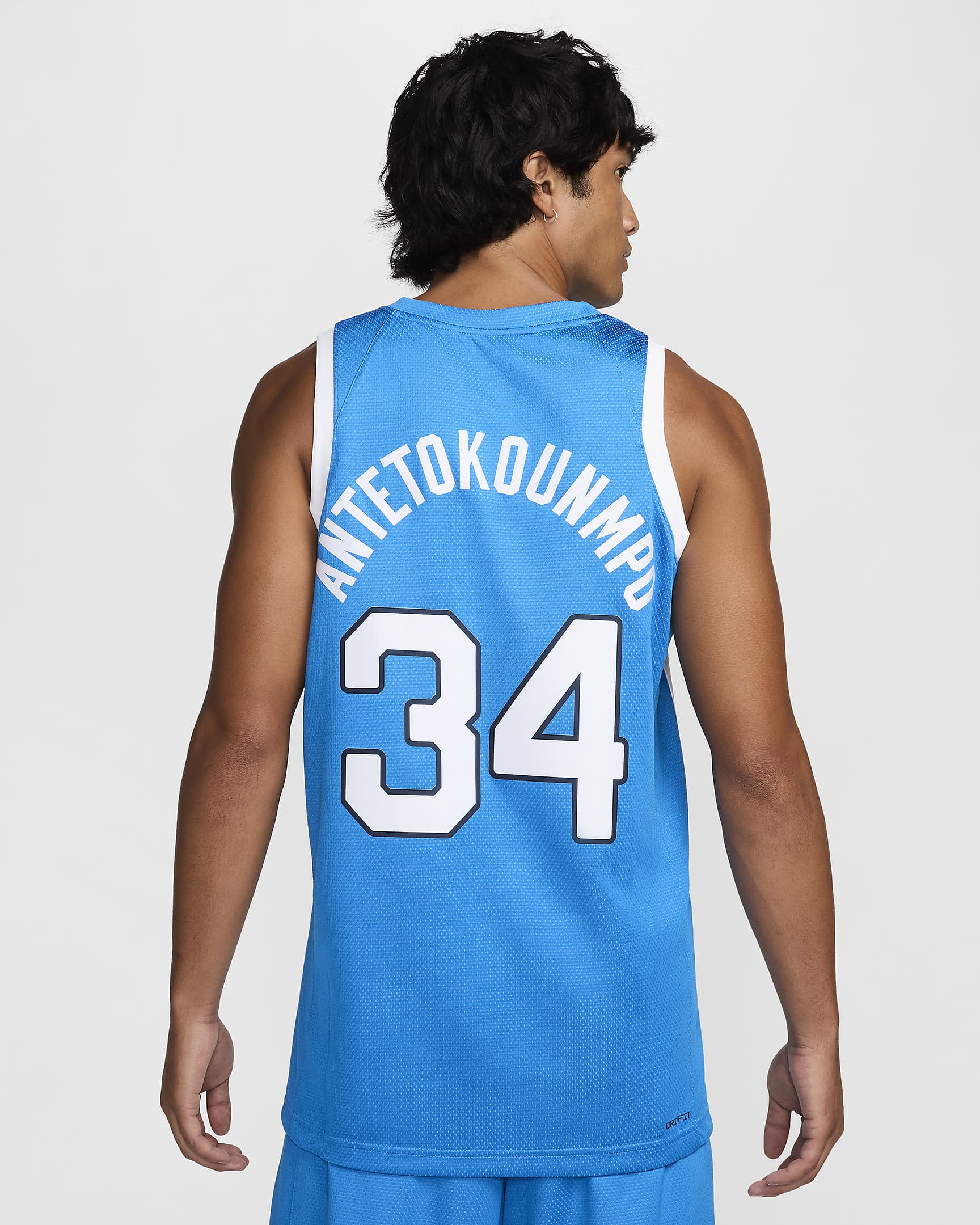 Giannis Antetokounmpo Greece Limited Road Men's Nike Basketball Replica Jersey - Light Photo Blue/White